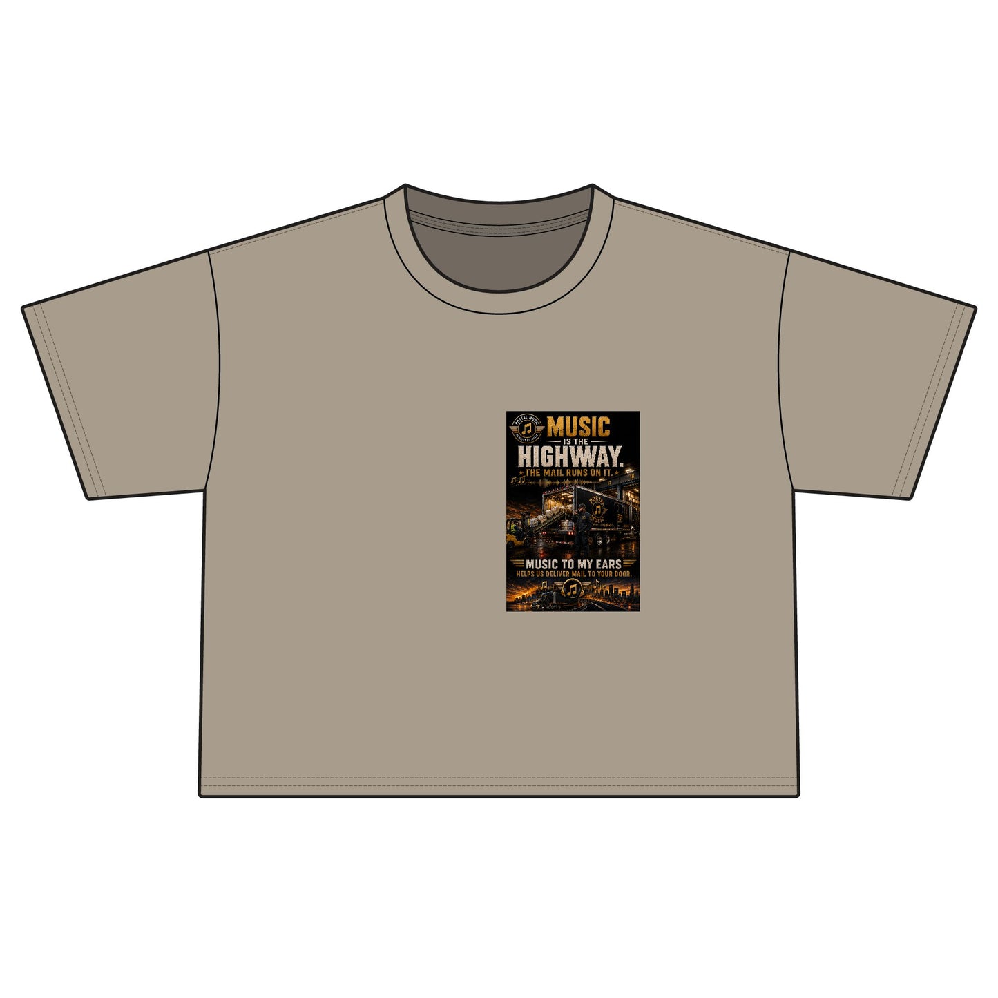 Postal Music — Music Is the Highway — Women's Boxy T-Shirt