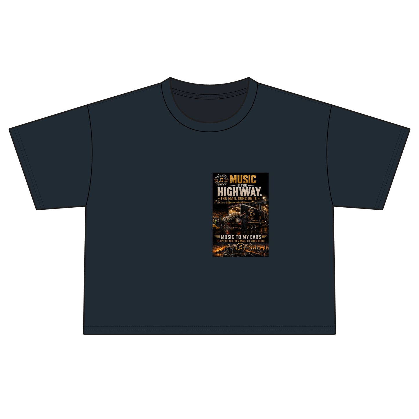 Postal Music — Music Is the Highway — Women's Boxy T-Shirt