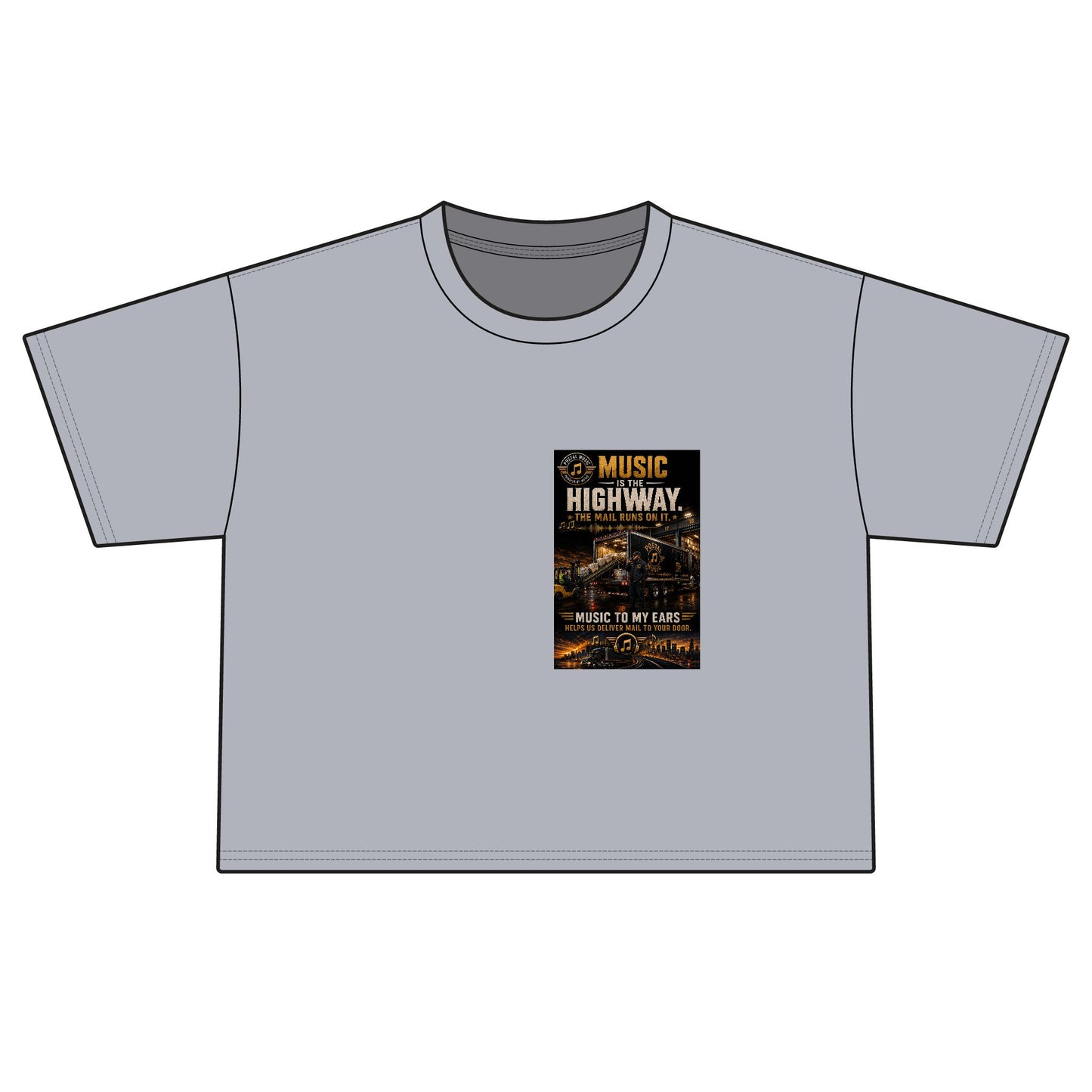 Postal Music — Music Is the Highway — Women's Boxy T-Shirt