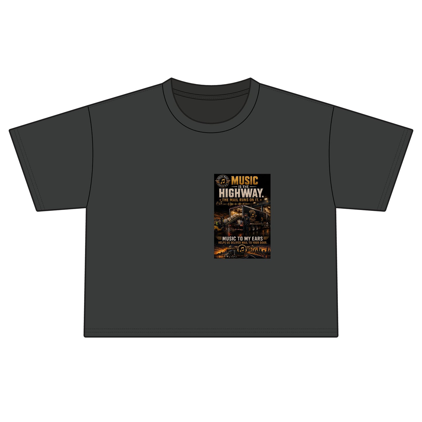 Postal Music — Music Is the Highway — Women's Boxy T-Shirt