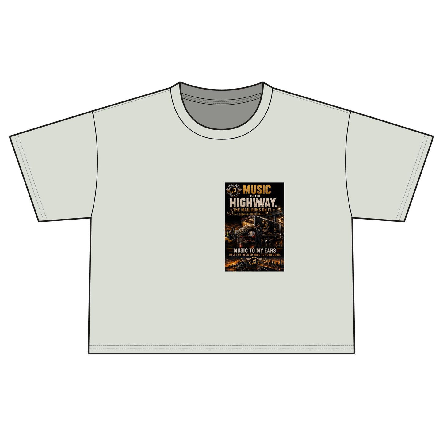 Postal Music — Music Is the Highway — Women's Boxy T-Shirt
