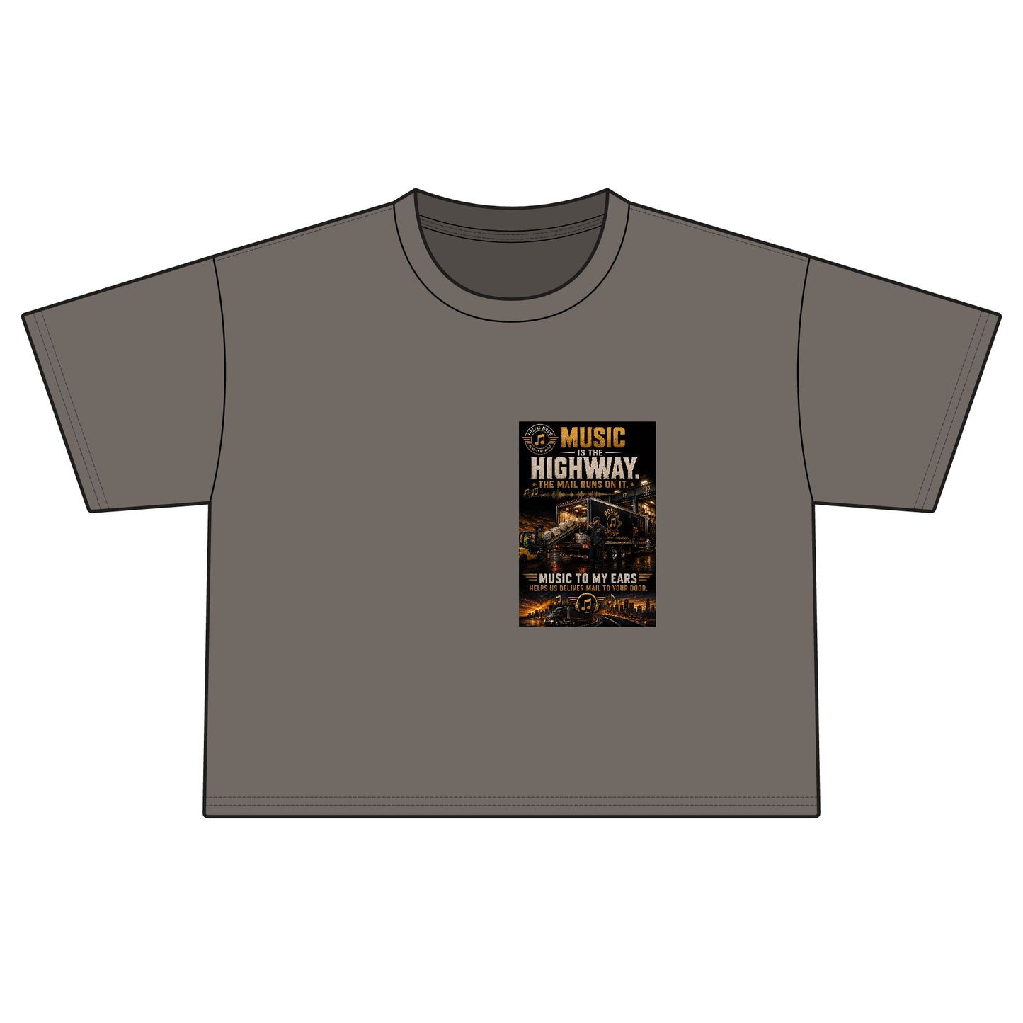 Postal Music — Music Is the Highway — Women's Boxy T-Shirt
