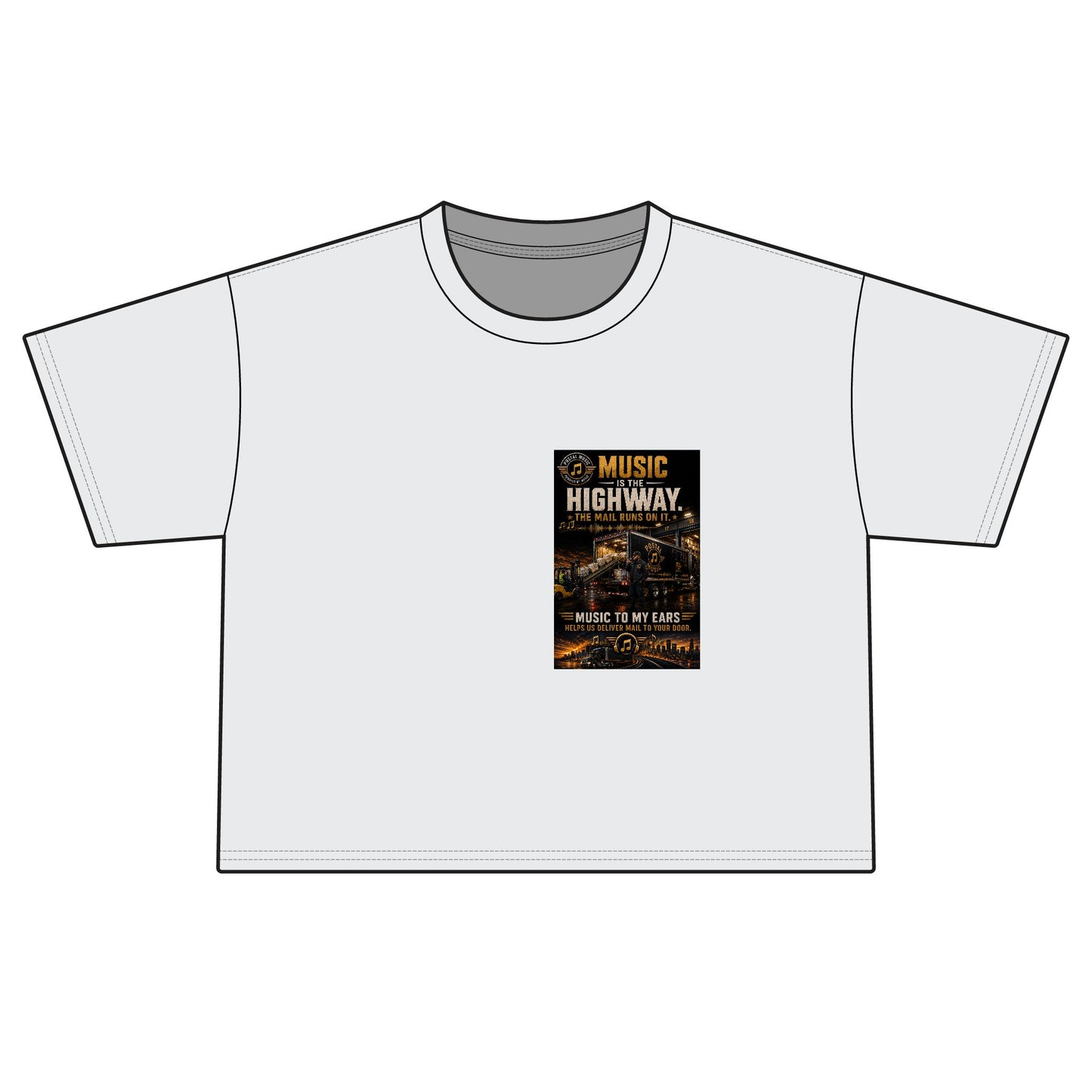 Postal Music — Music Is the Highway — Women's Boxy T-Shirt