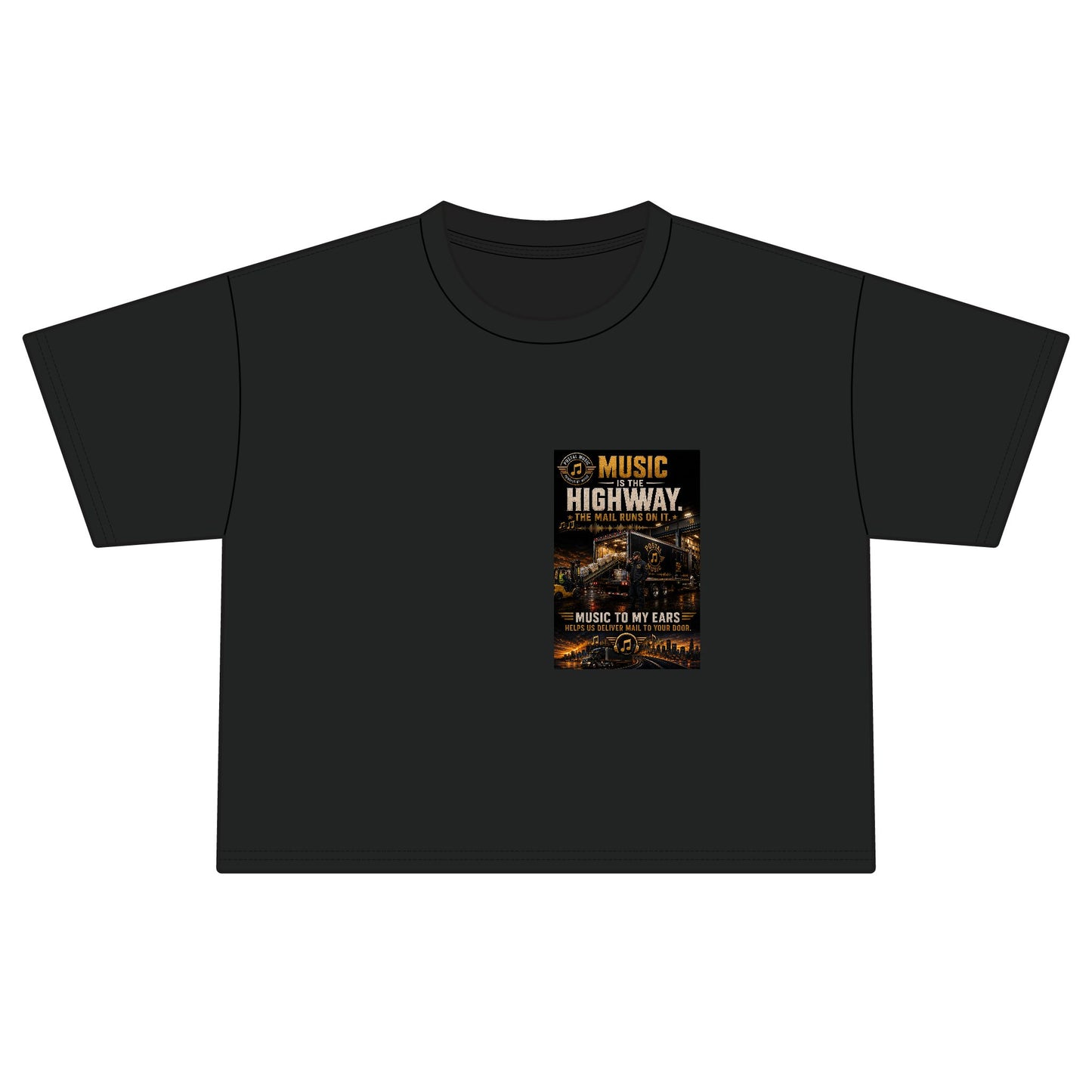 Postal Music — Music Is the Highway — Women's Boxy T-Shirt