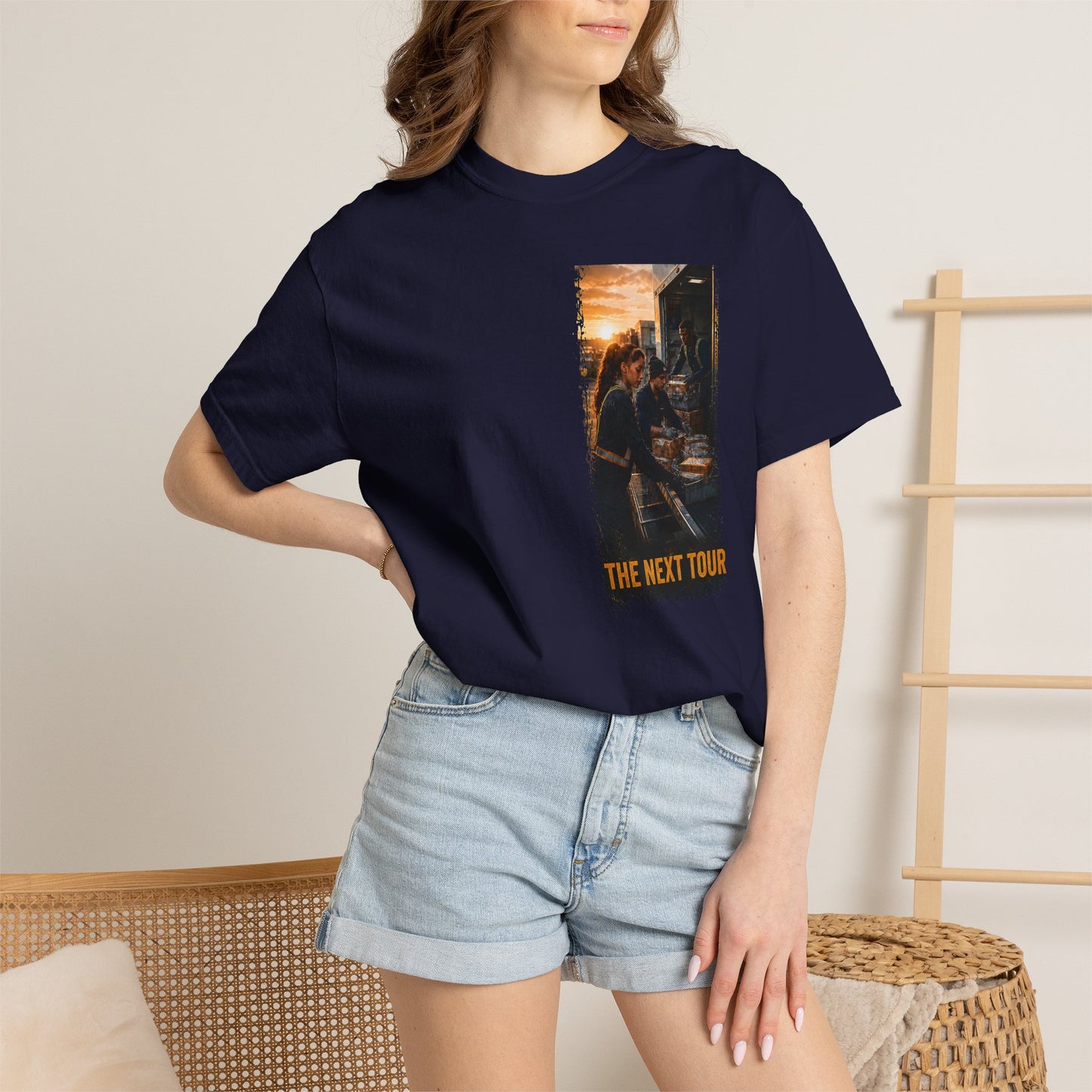 Postal Music — The Next Tour Garment-Dyed T-Shirt — Color Group 4 of 4