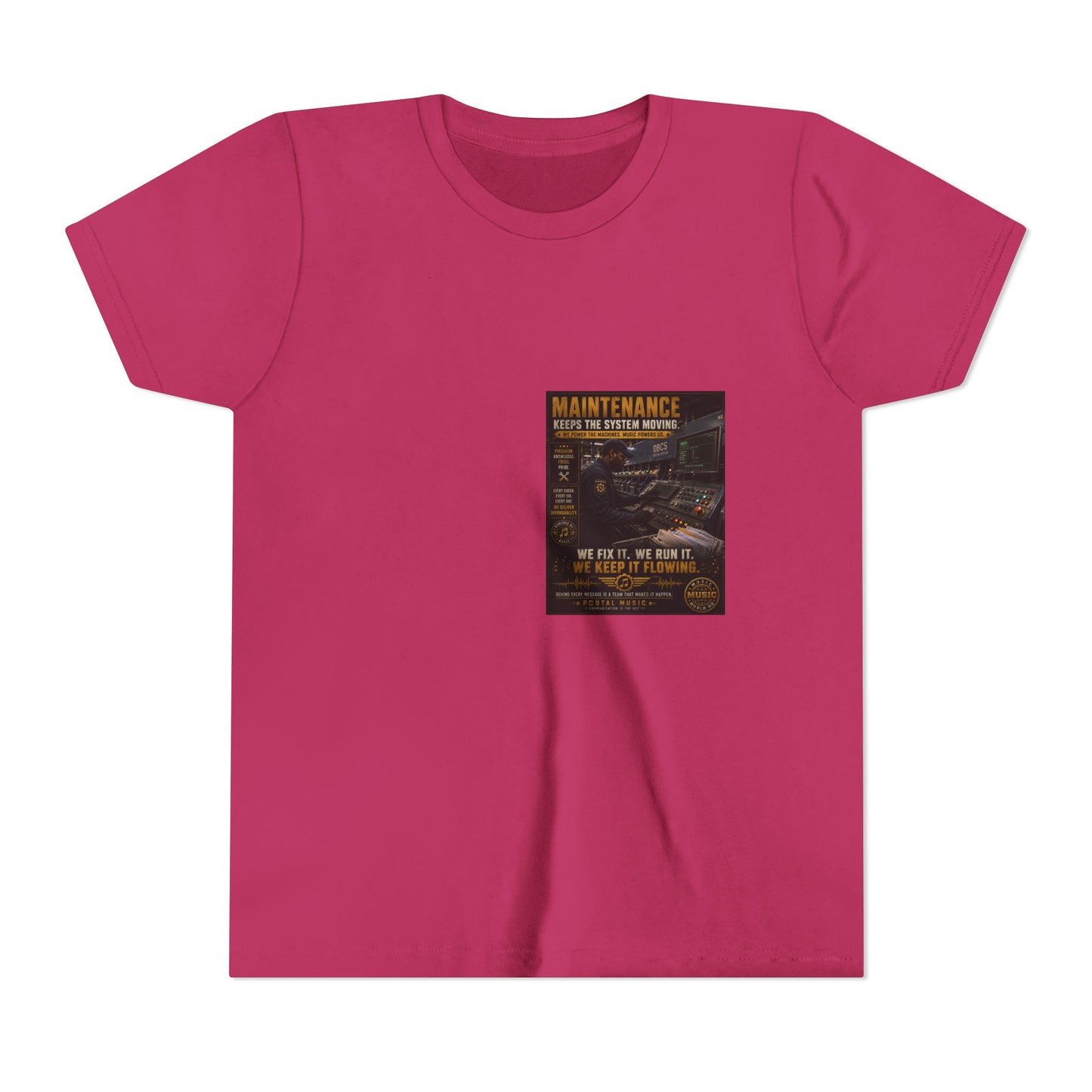 Postal Music — Maintenance Keeps the System Moving — Youth T-Shirt