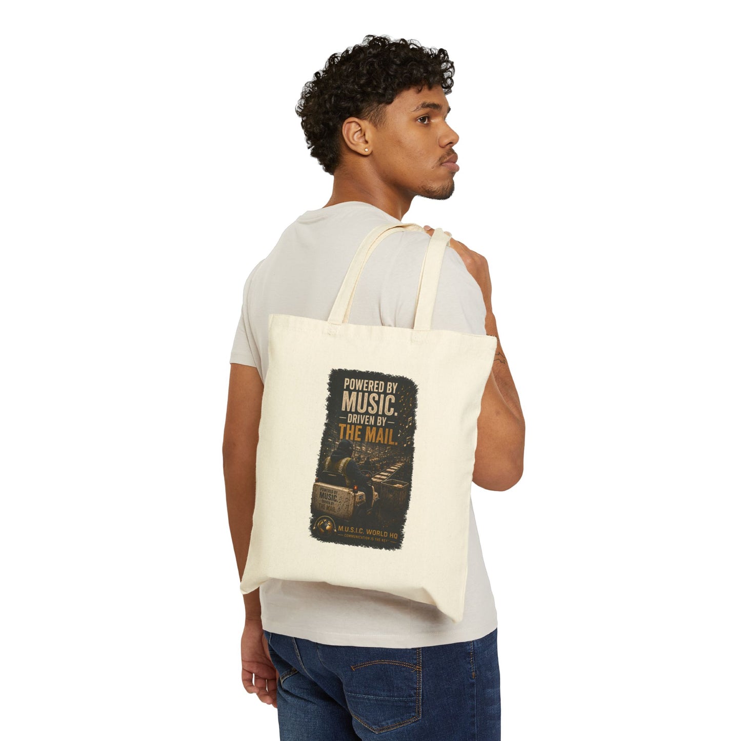 Postal Music - Powered by Music Cotton Canvas Tote