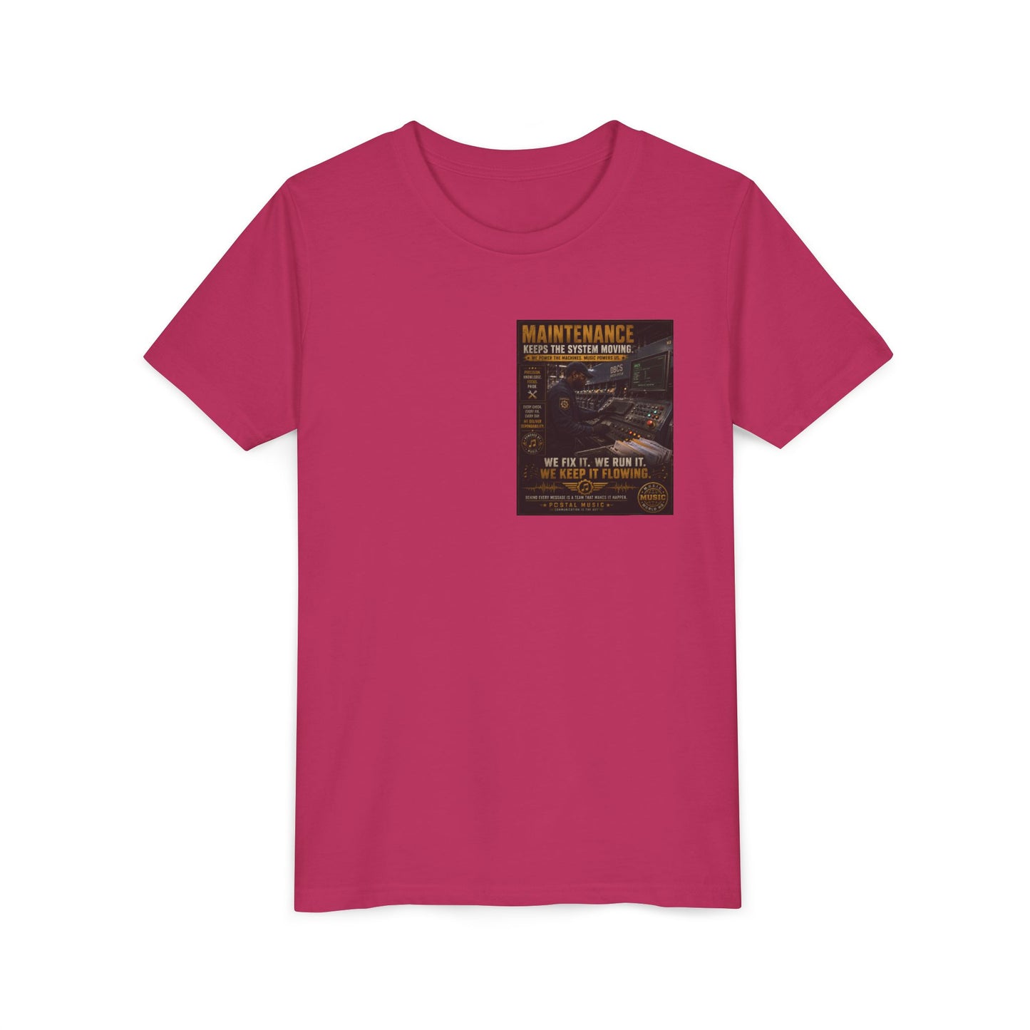 Postal Music — Maintenance Keeps the System Moving — Youth T-Shirt