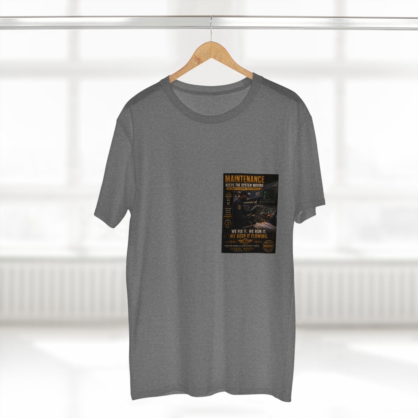 Postal Music — Maintenance Keeps the System Moving — Streetwear T-Shirt