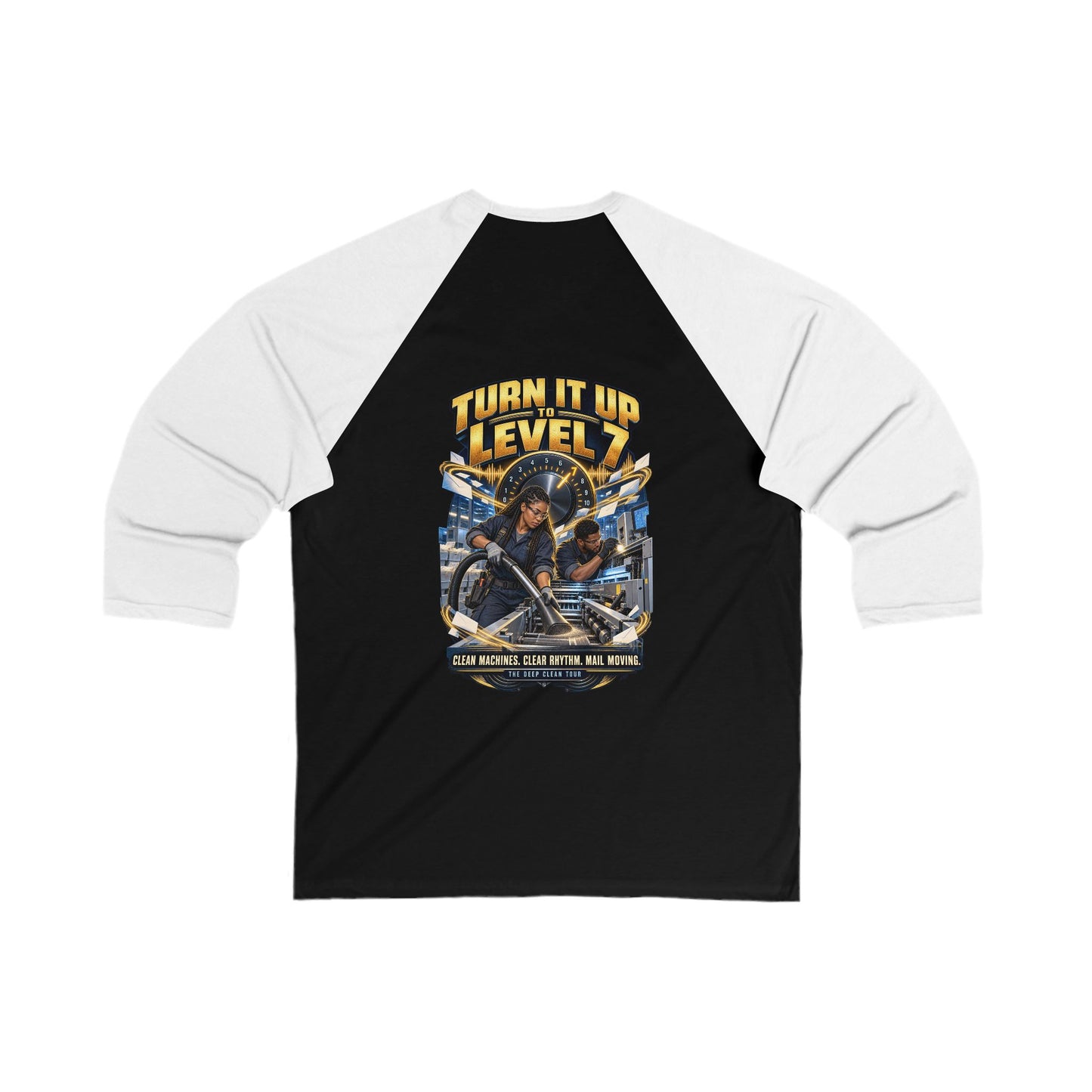 Postal Music - Turn It Up to Level 7 - Baseball Tee