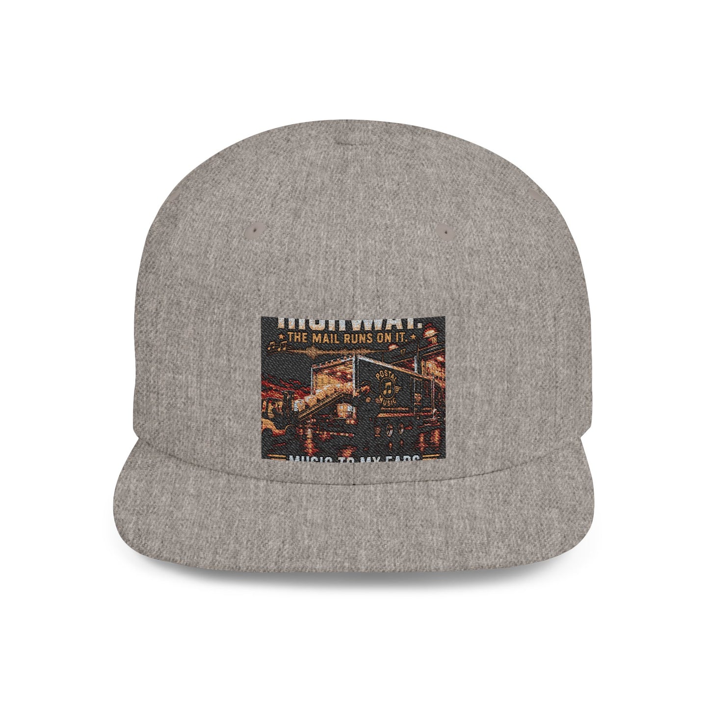 Postal Music — Music Is the Highway — Flat-Bill Snapback