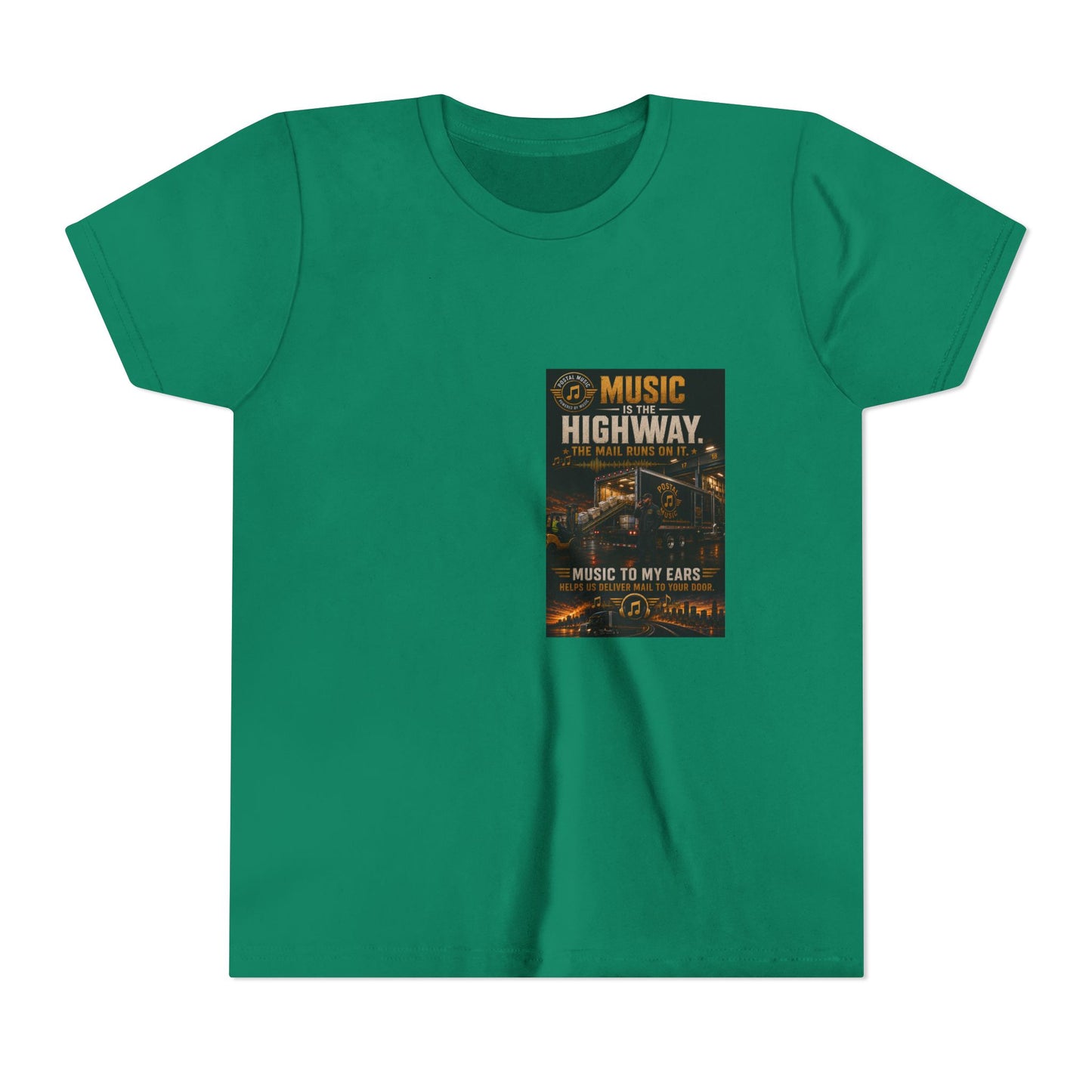 Postal Music — Music Is the Highway — Youth T-Shirt