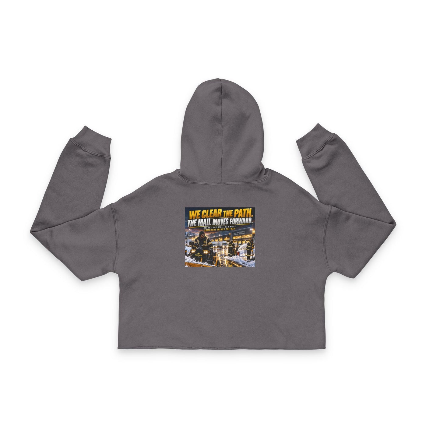 Postal Music - We Clear the Path - Women's Cropped Hoodie