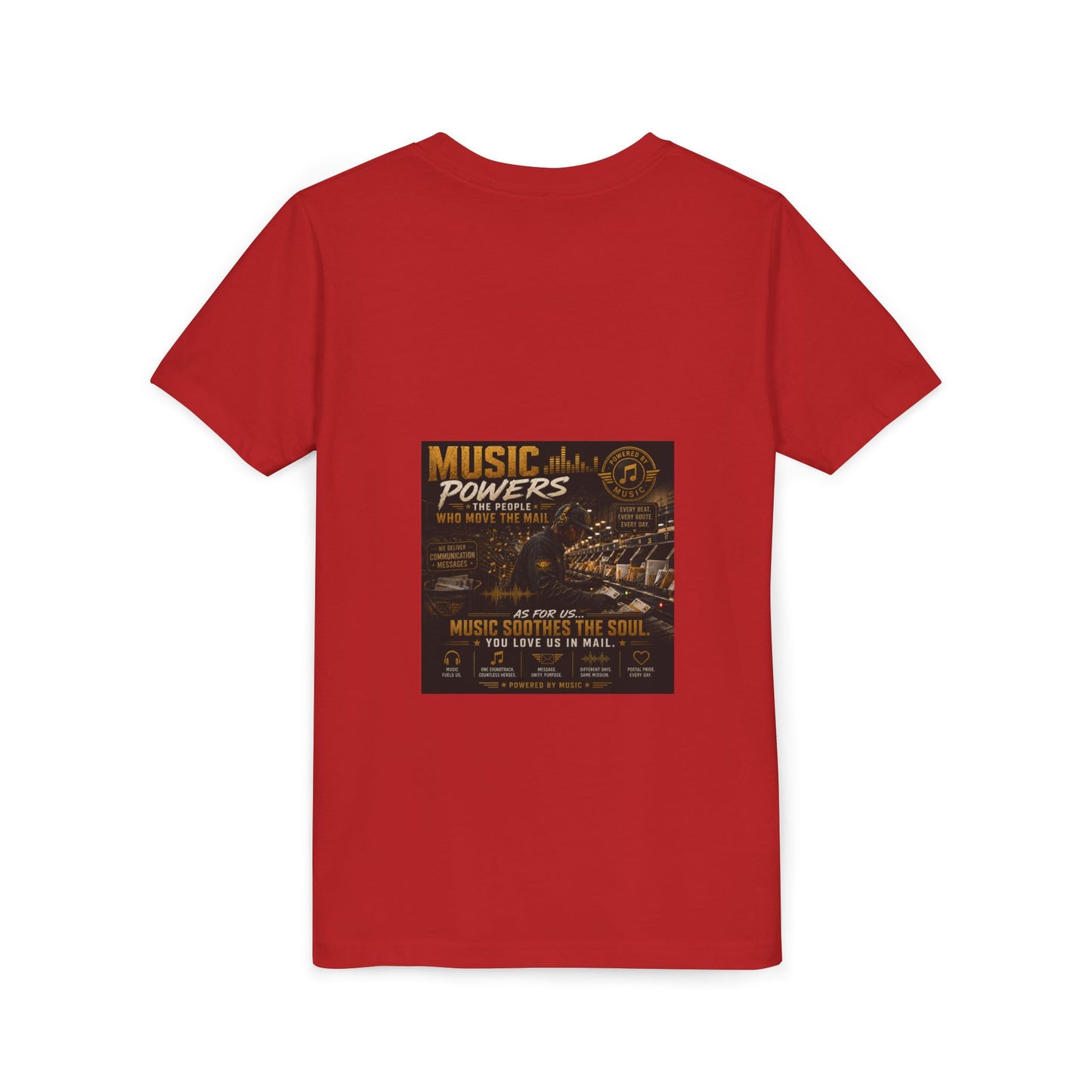 Postal Music — Music Powers the People — Youth T-Shirt