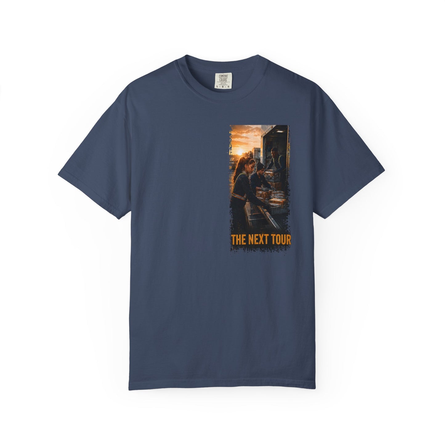Postal Music — The Next Tour Garment-Dyed T-Shirt — Color Group 3 of 4