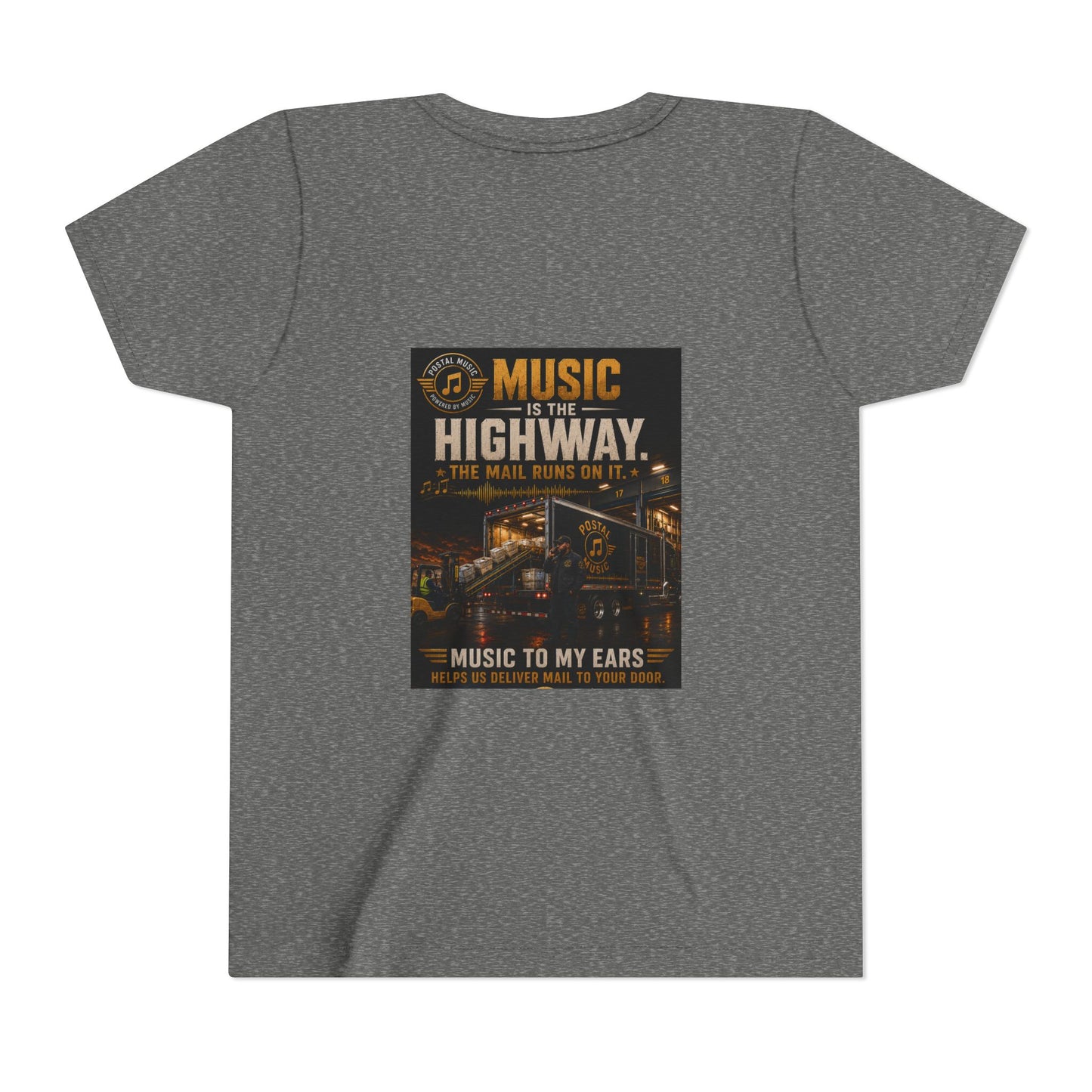 Postal Music — Music Is the Highway — Youth T-Shirt
