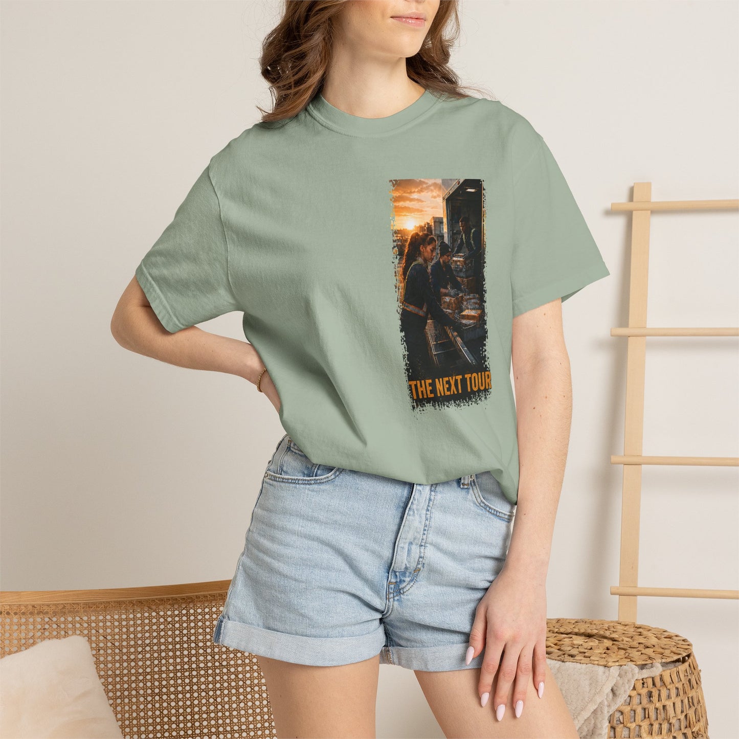 Postal Music — The Next Tour Garment-Dyed T-Shirt — Color Group 1 of 4