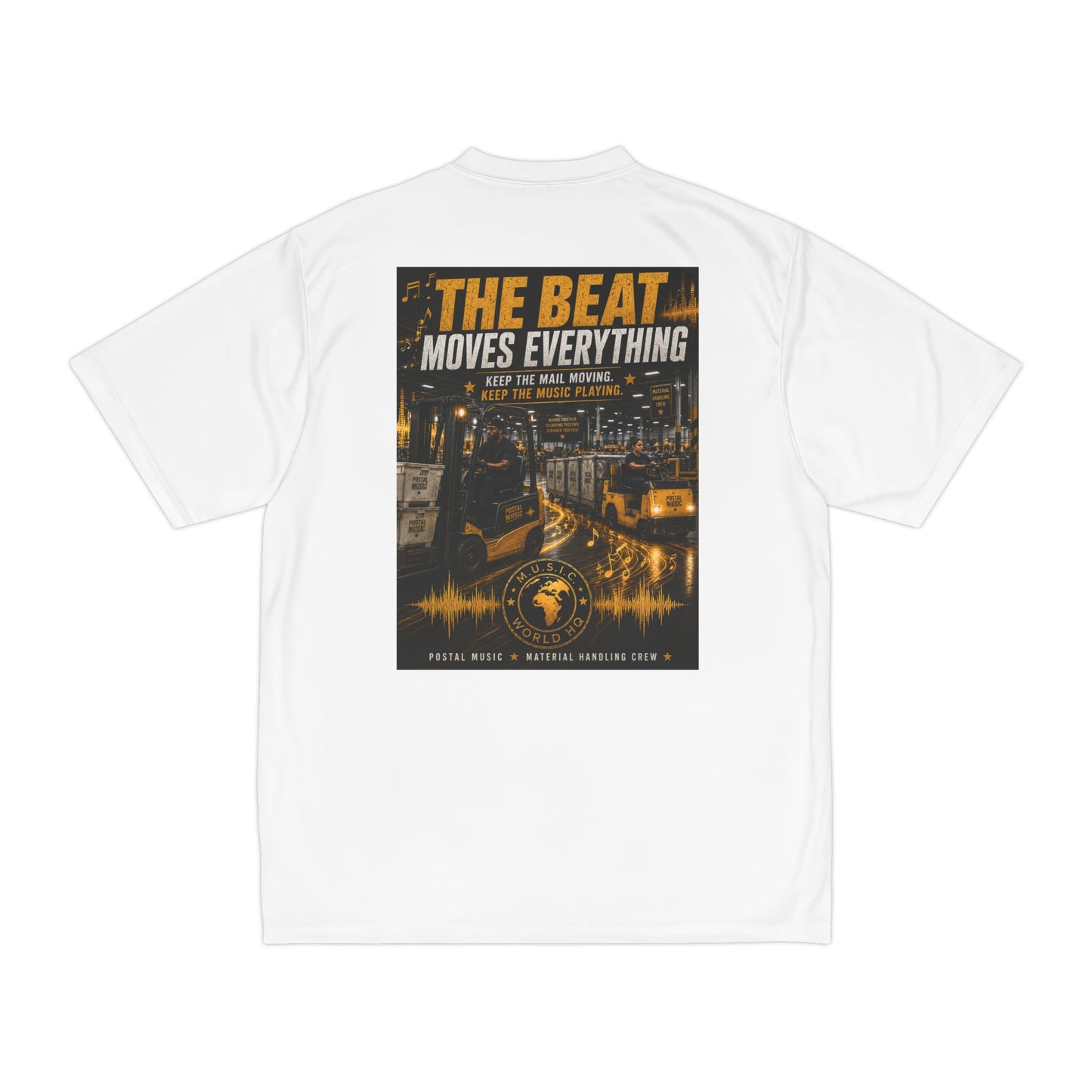 The Beat Moves Everything — Men's Performance Tee | Postal Music