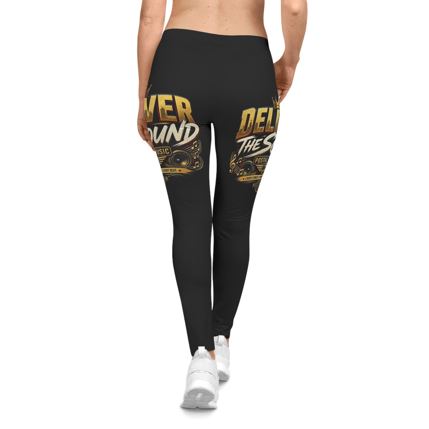 Postal Music — Deliver the Sound — Women's Casual Leggings (Signature Badge)