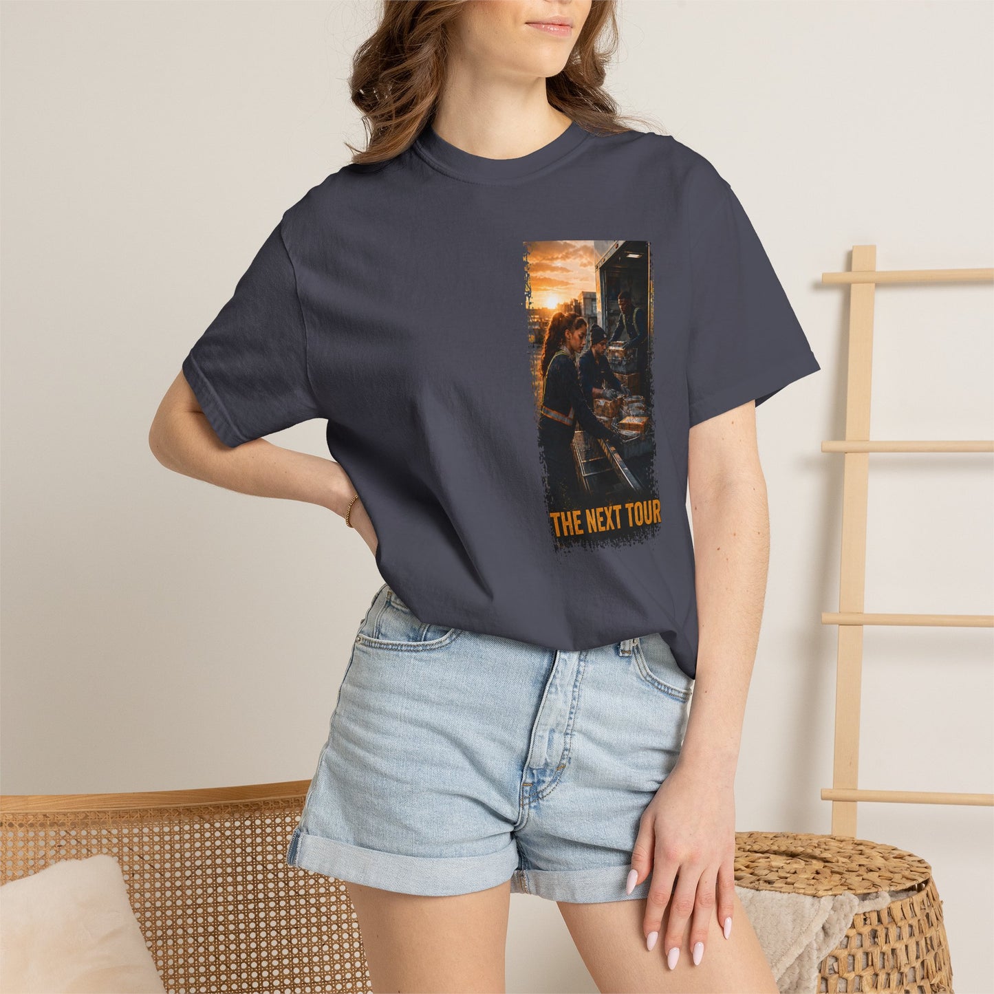 Postal Music — The Next Tour Garment-Dyed T-Shirt — Color Group 3 of 4