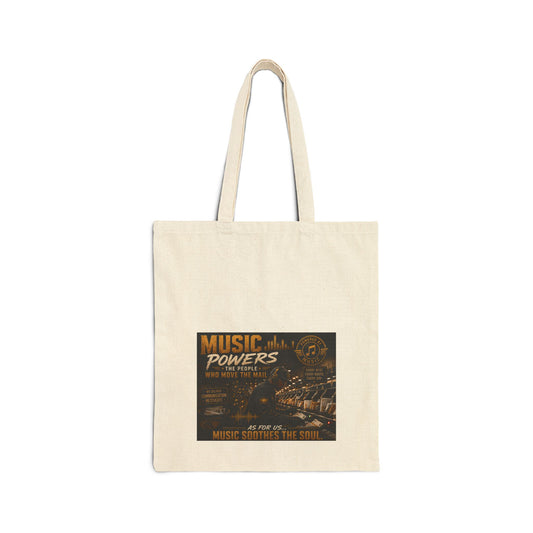 Postal Music — Music Powers the People — Canvas Tote