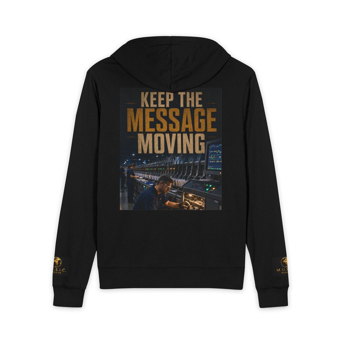Postal Music — Keep the Message Moving — Full-Zip Hoodie