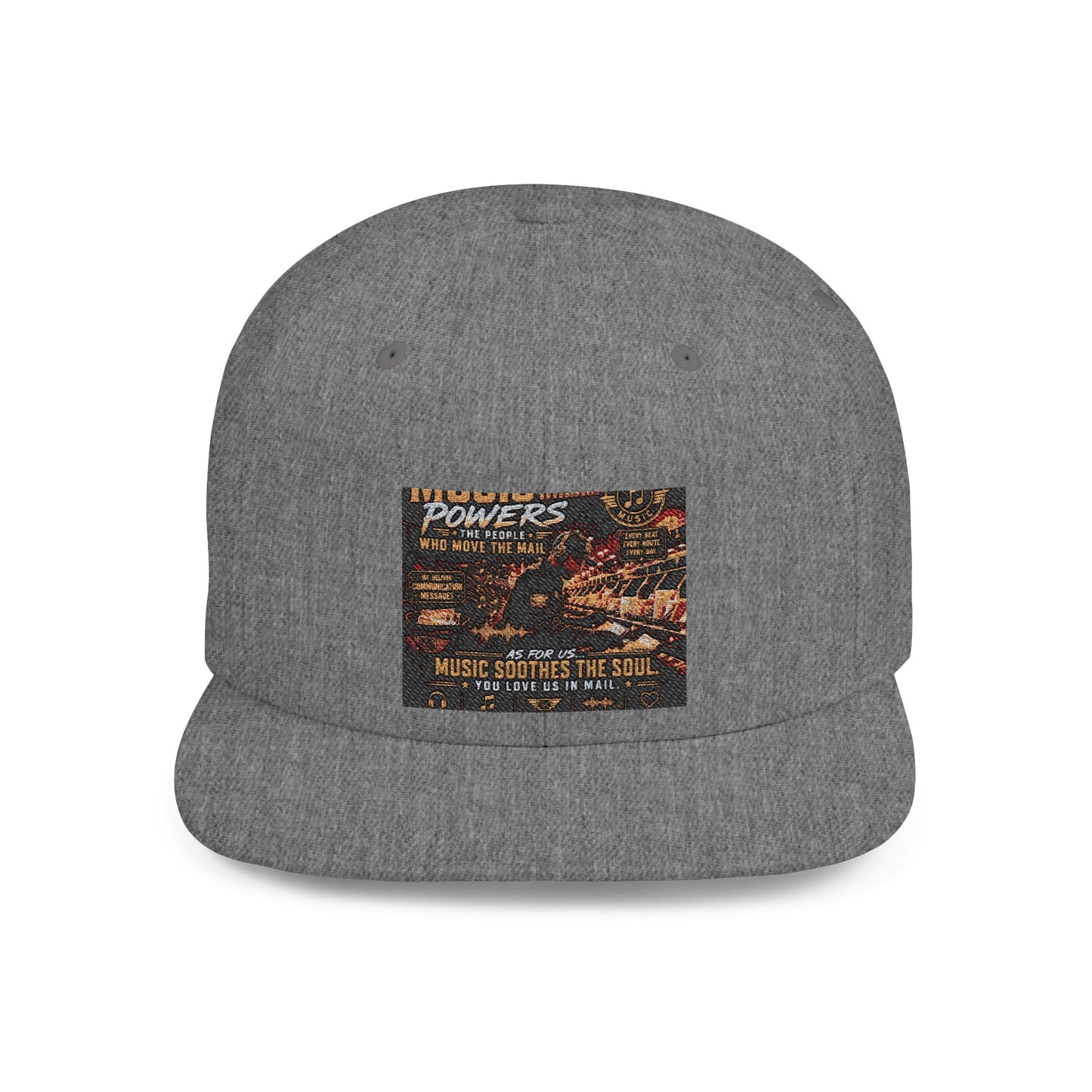 Postal Music — Music Powers the People — Flat-Bill Snapback