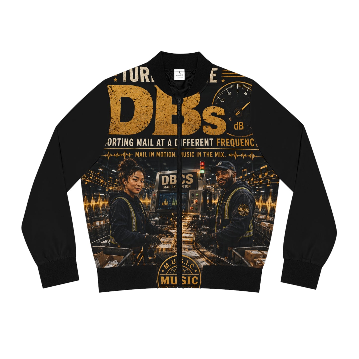 Turn Up the DBs — Women's Bomber Jacket (AOP)