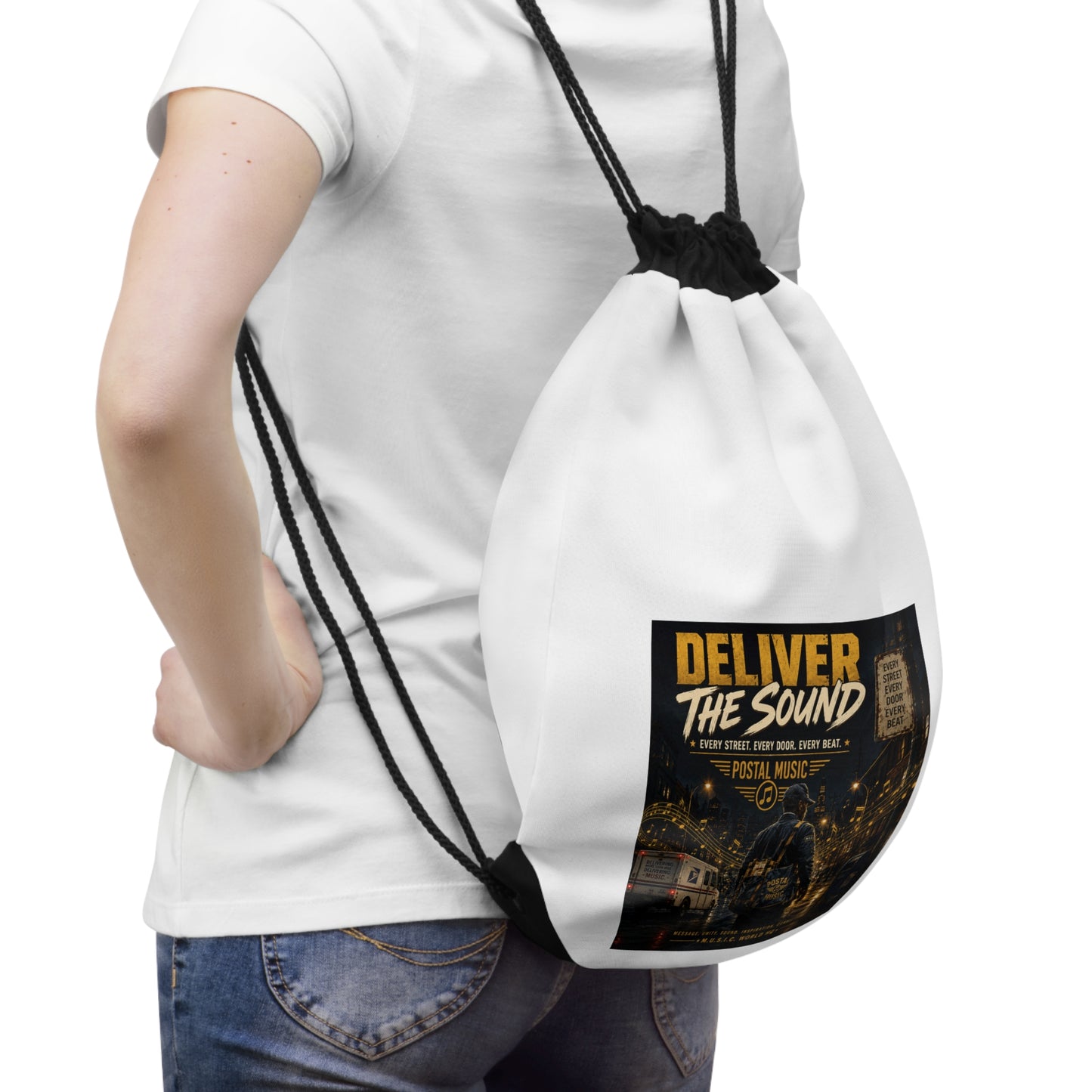 Postal Music — Deliver the Sound — Drawstring Backpack