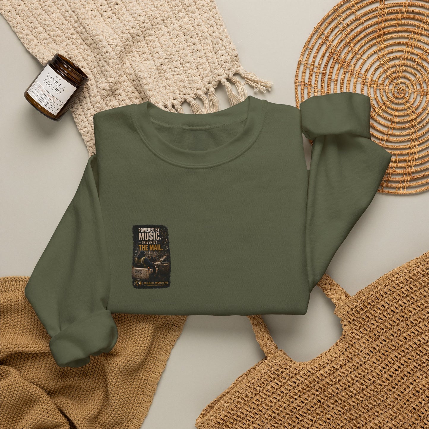 Postal Music - Powered by Music Crewneck Sweatshirt - Colorways B