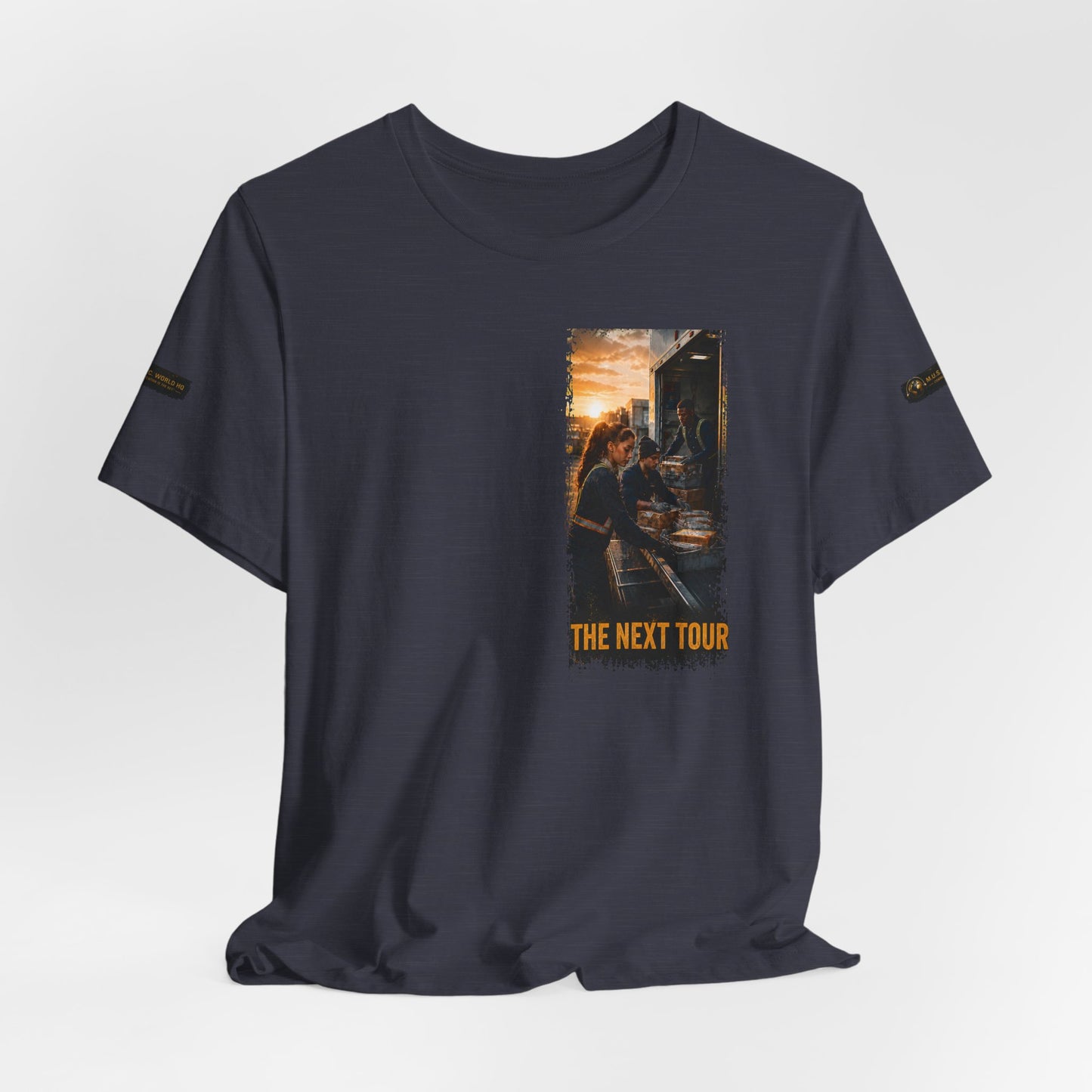 Postal Music — The Next Tour Premium Unisex T-Shirt — Color Group 5 of 11