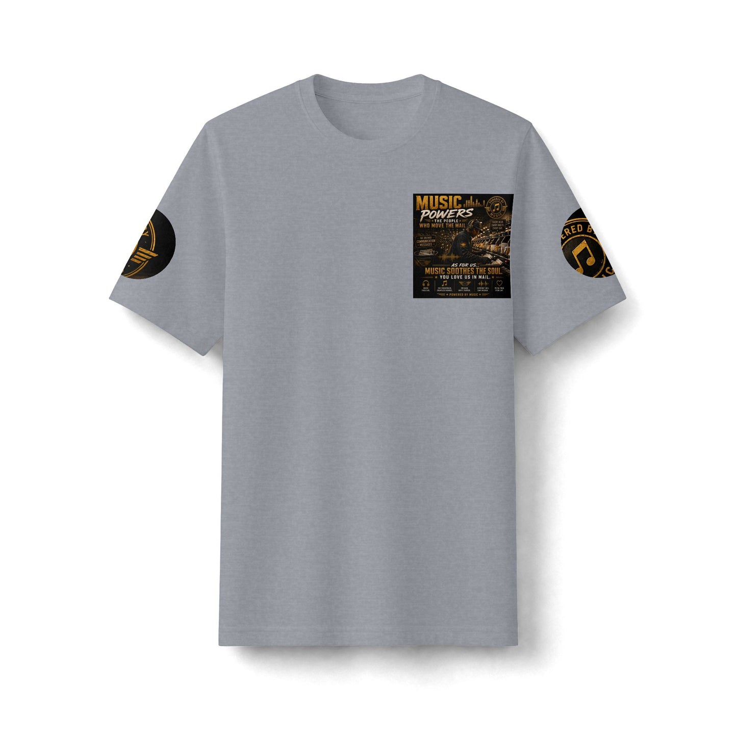Postal Music — Music Powers the People — Heavyweight T-Shirt