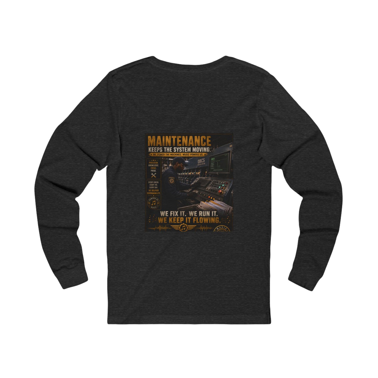 Postal Music — Maintenance Keeps the System Moving — Long-Sleeve T-Shirt