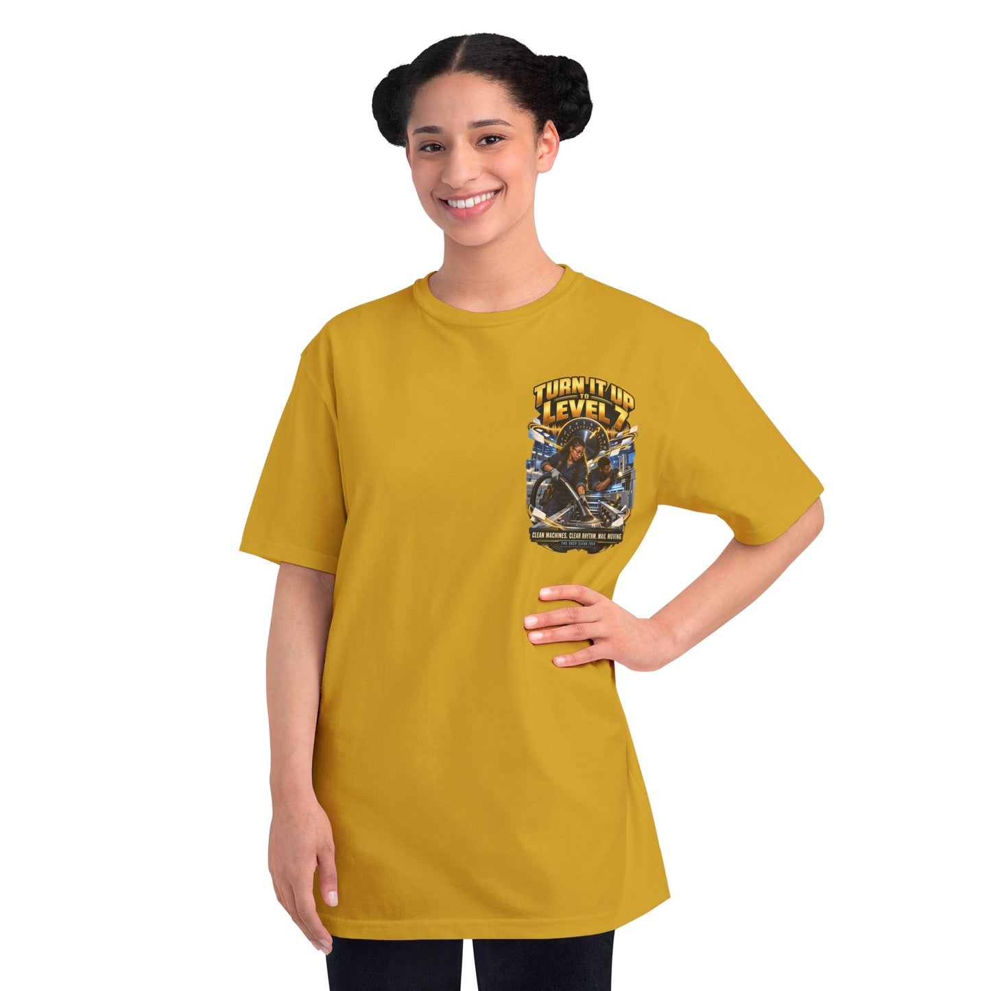 Postal Music - Turn It Up to Level 7 - Organic Cotton T-Shirt