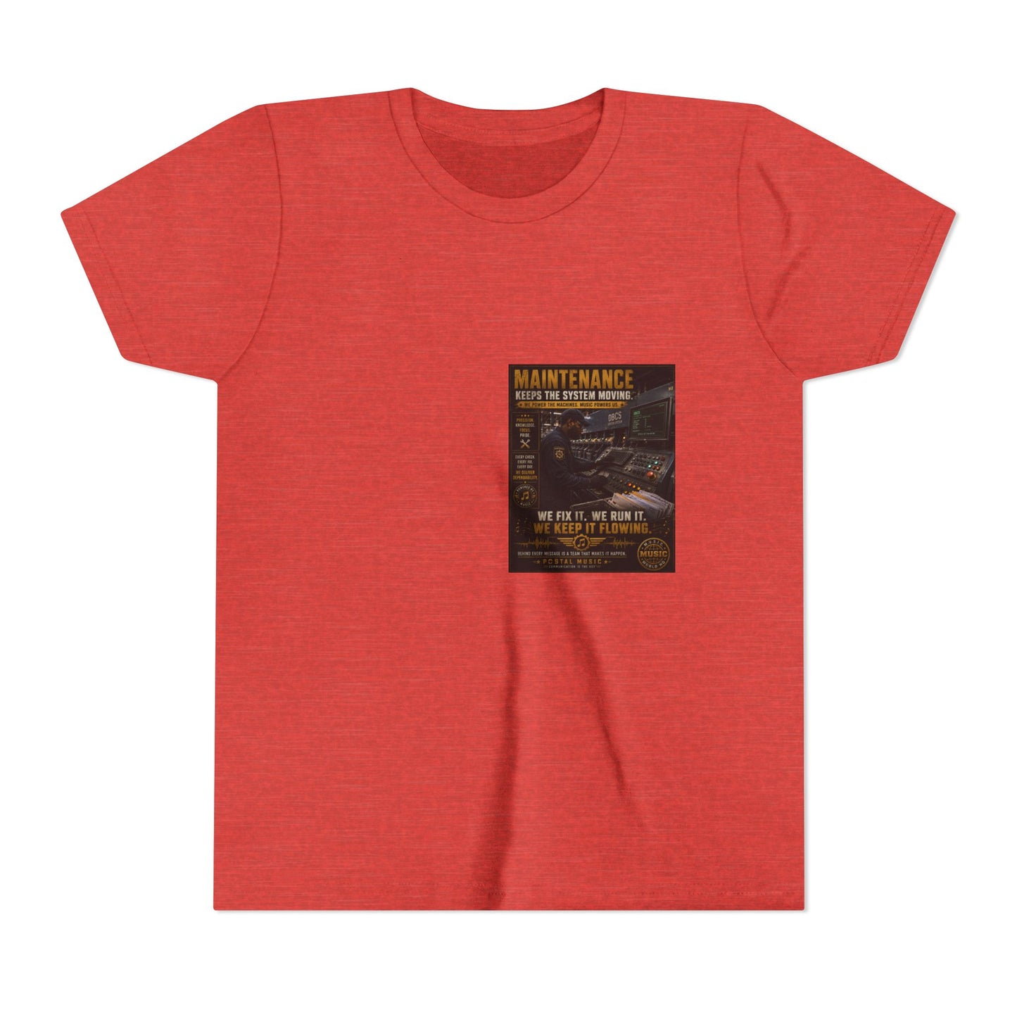 Postal Music — Maintenance Keeps the System Moving — Youth T-Shirt