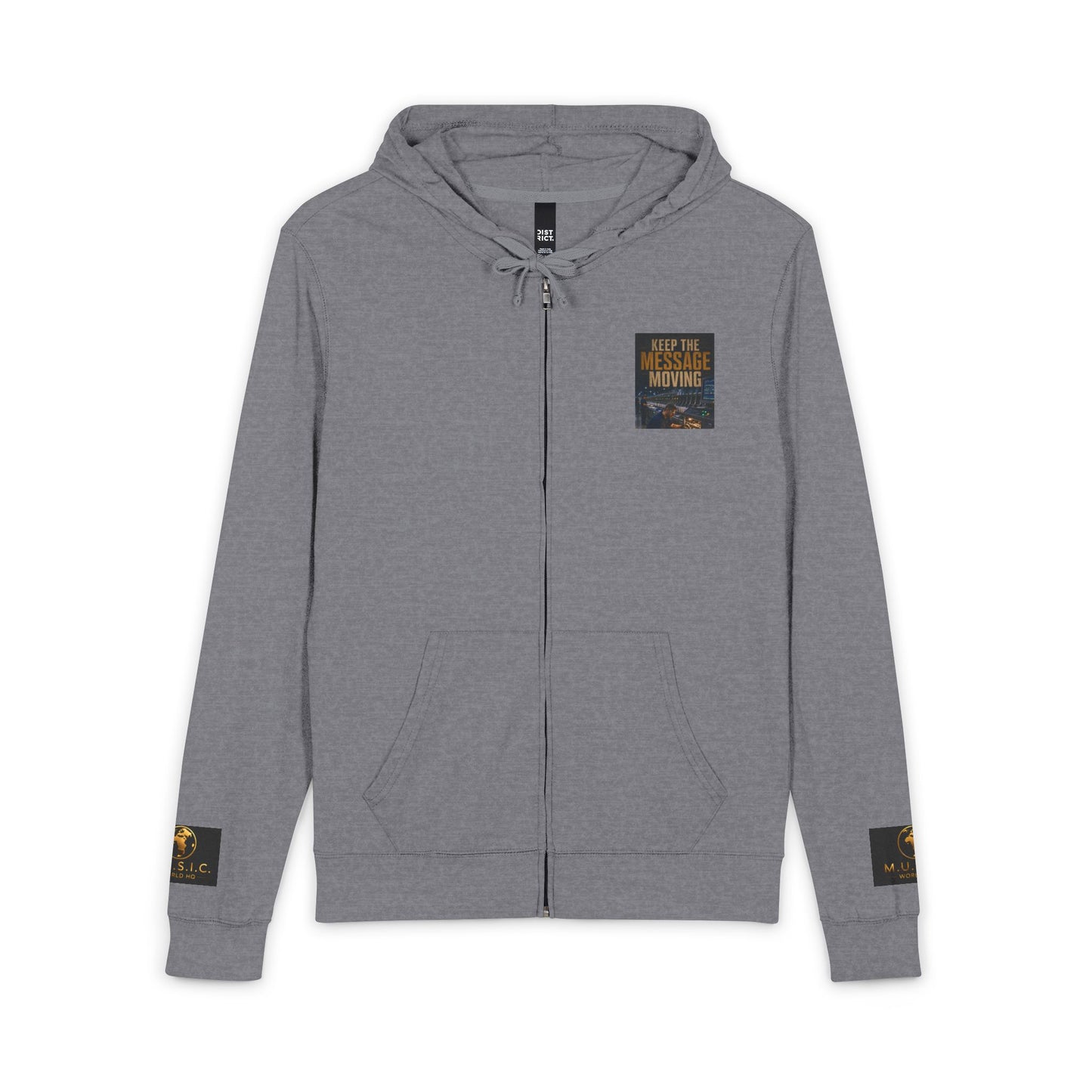 Postal Music — Keep the Message Moving — Full-Zip Hoodie