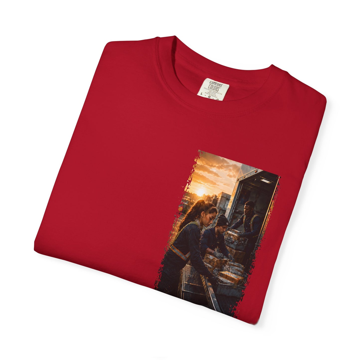Postal Music — The Next Tour Garment-Dyed T-Shirt — Color Group 4 of 4