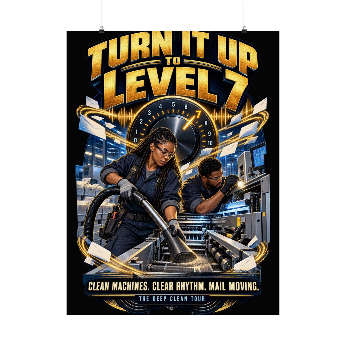 Postal Music - Turn It Up to Level 7 - Premium Matte Poster