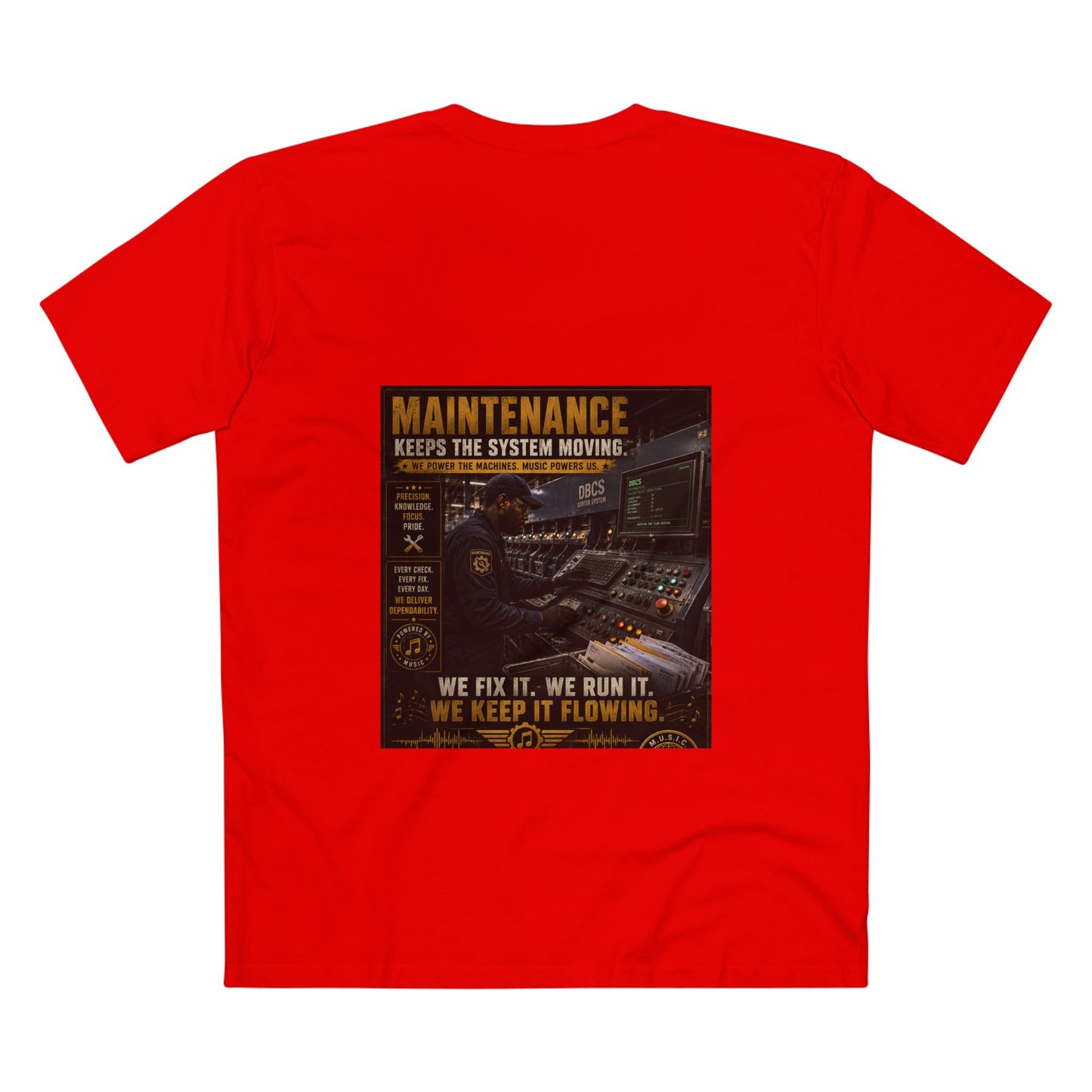 Postal Music — Maintenance Keeps the System Moving — Streetwear T-Shirt
