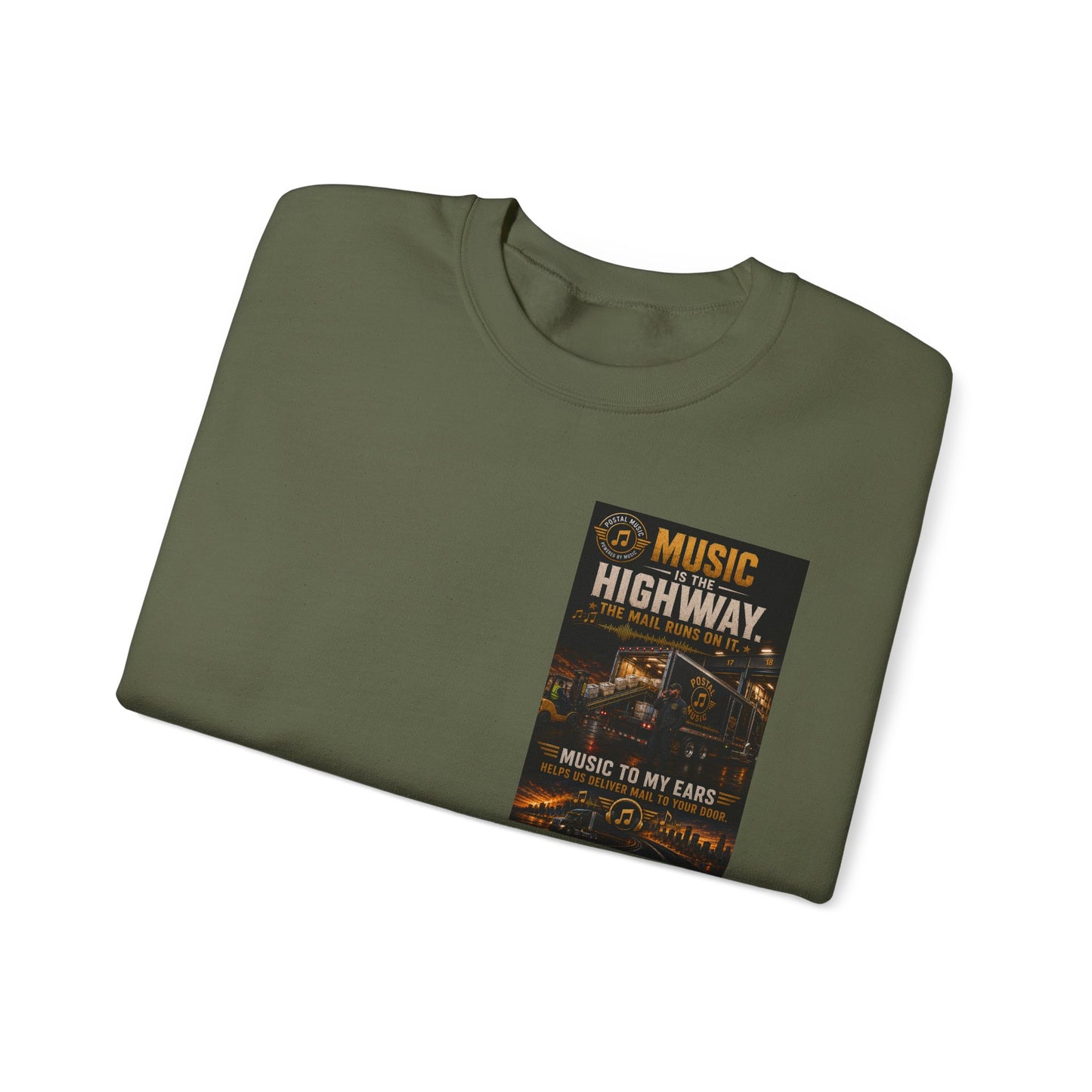 Postal Music — Music Is the Highway — Core Crewneck Sweatshirt