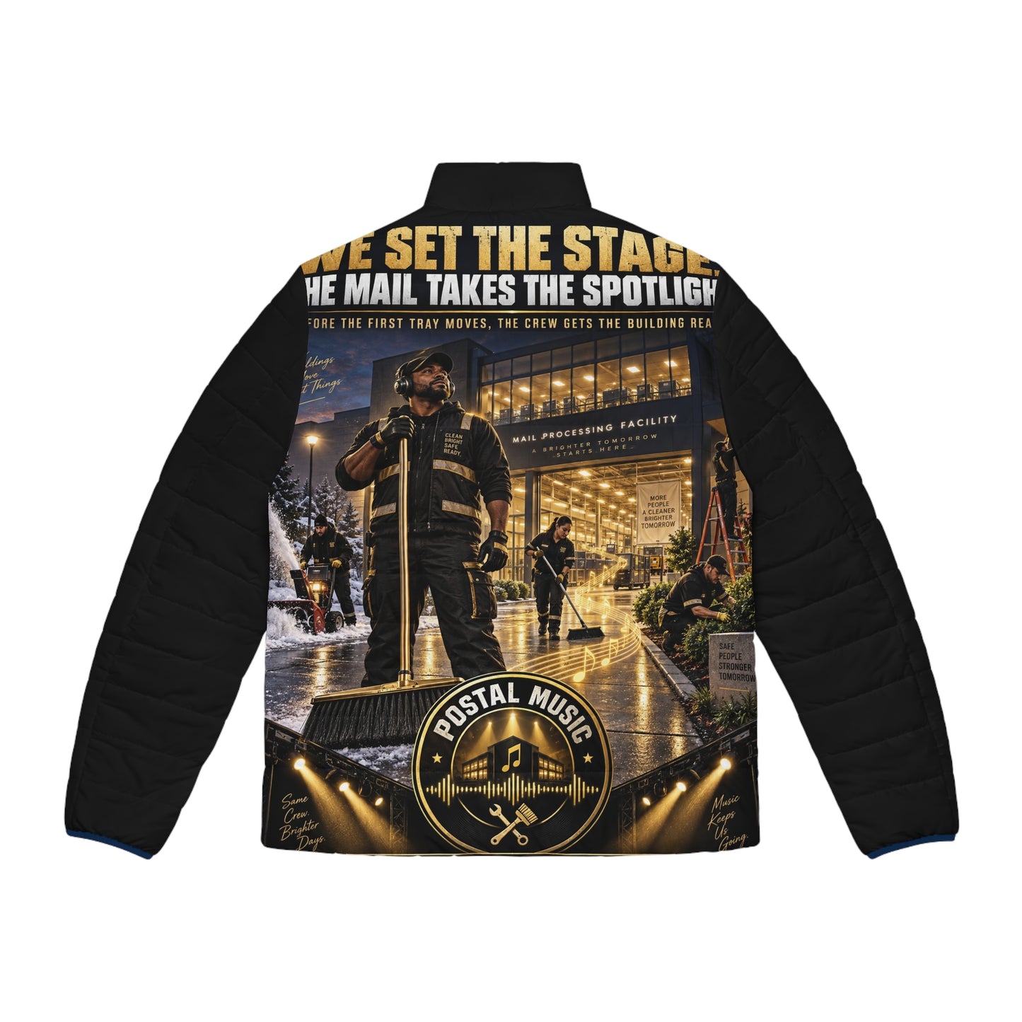 Postal Music - We Set the Stage - Men's Puffer Jacket