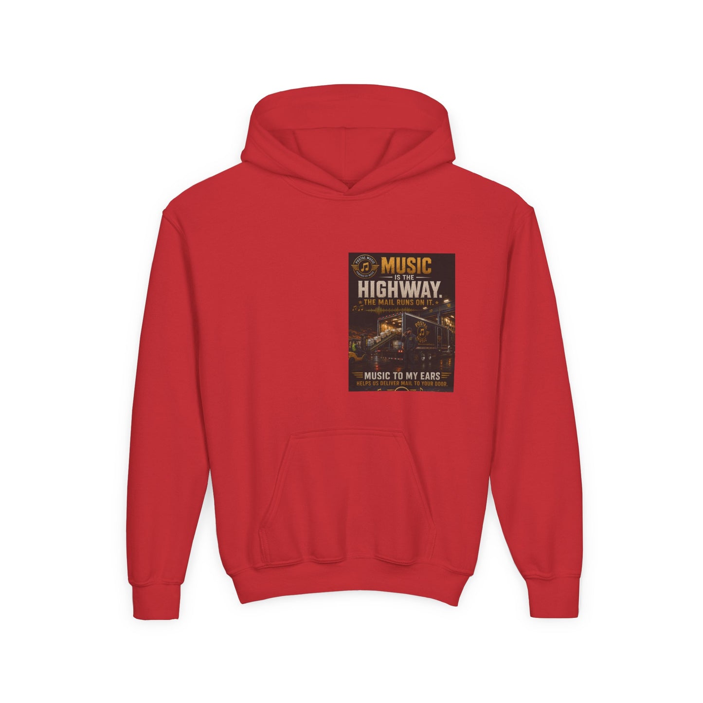 Postal Music — Music Is the Highway — Youth Hoodie