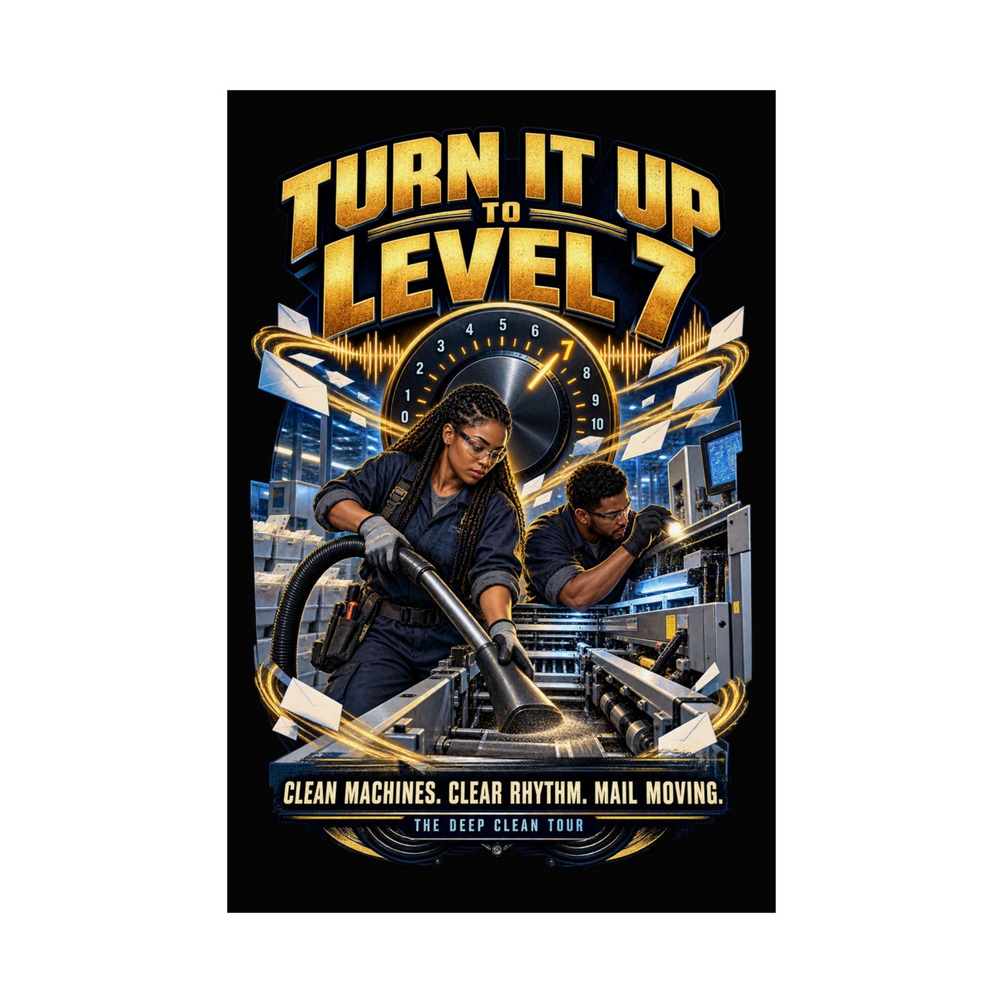 Postal Music - Turn It Up to Level 7 - Premium Matte Poster