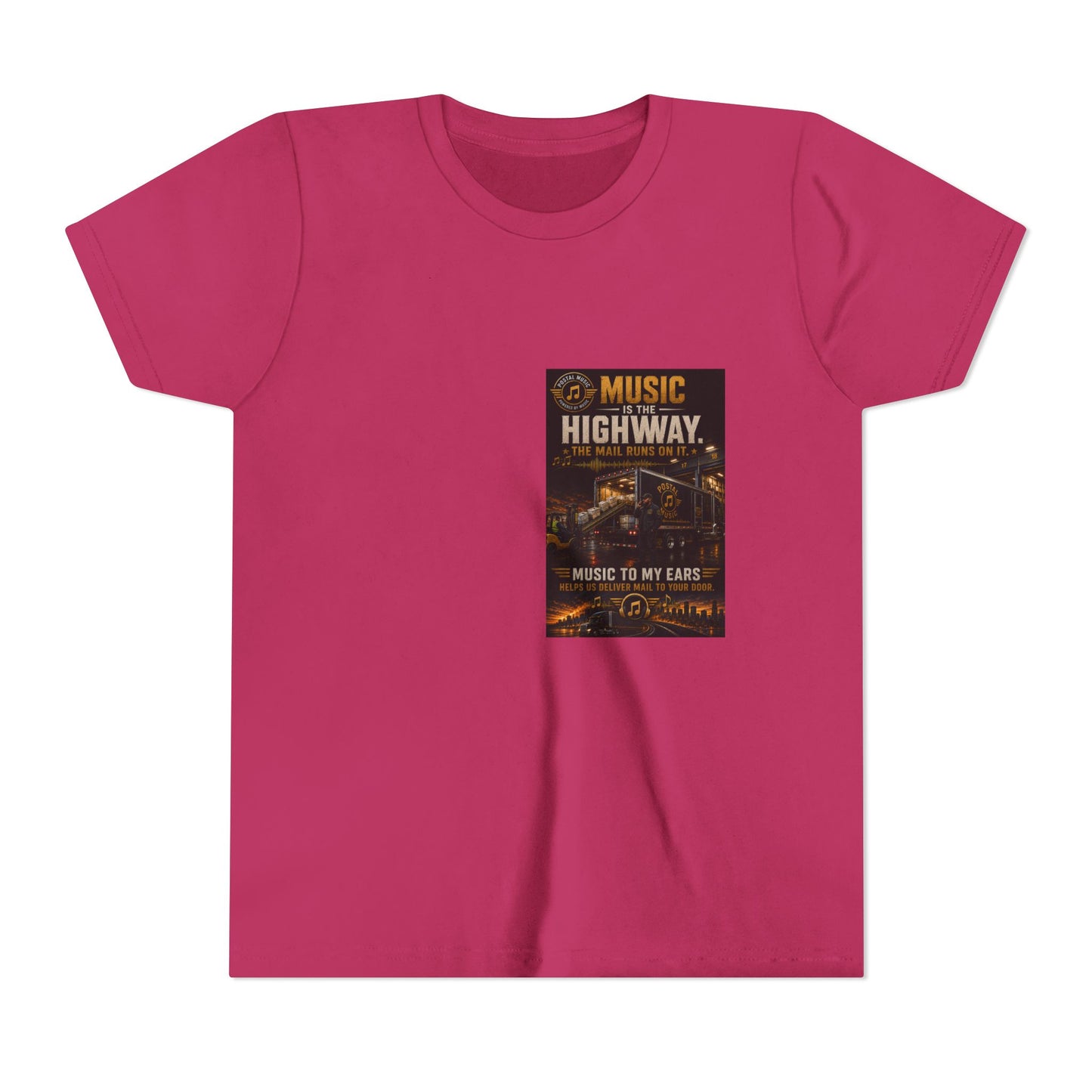 Postal Music — Music Is the Highway — Youth T-Shirt