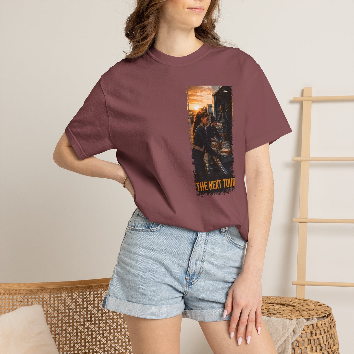 Postal Music — The Next Tour Garment-Dyed T-Shirt — Color Group 1 of 4