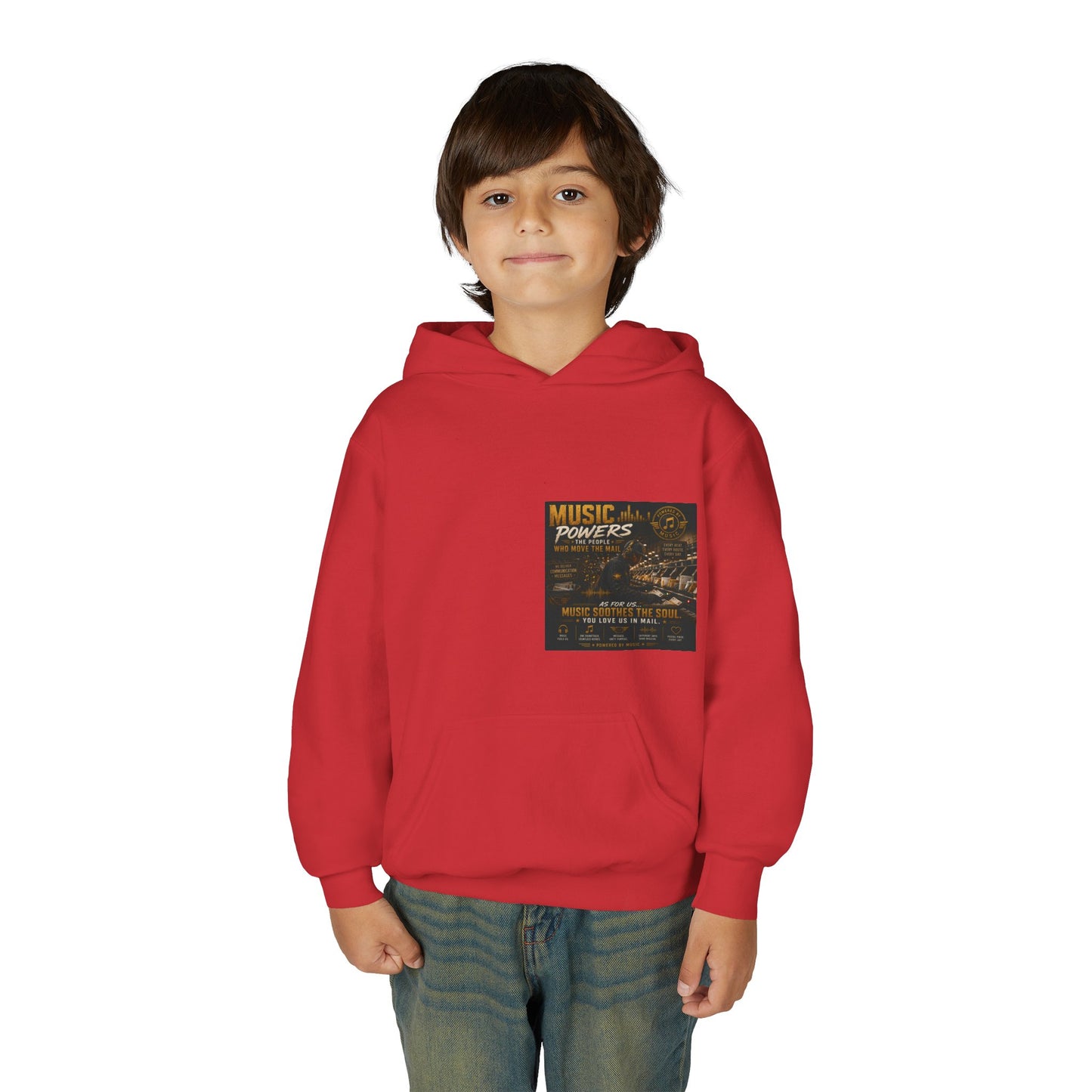 Postal Music — Music Powers the People — Youth Hoodie