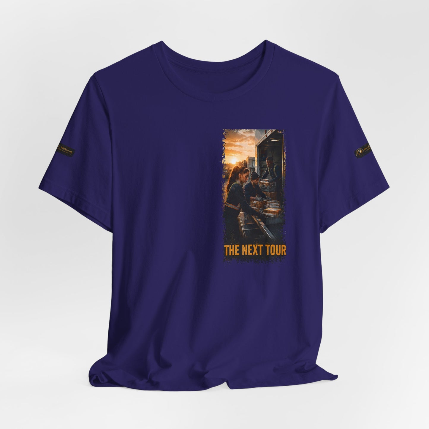 Postal Music — The Next Tour Premium Unisex T-Shirt — Color Group 10 of 11