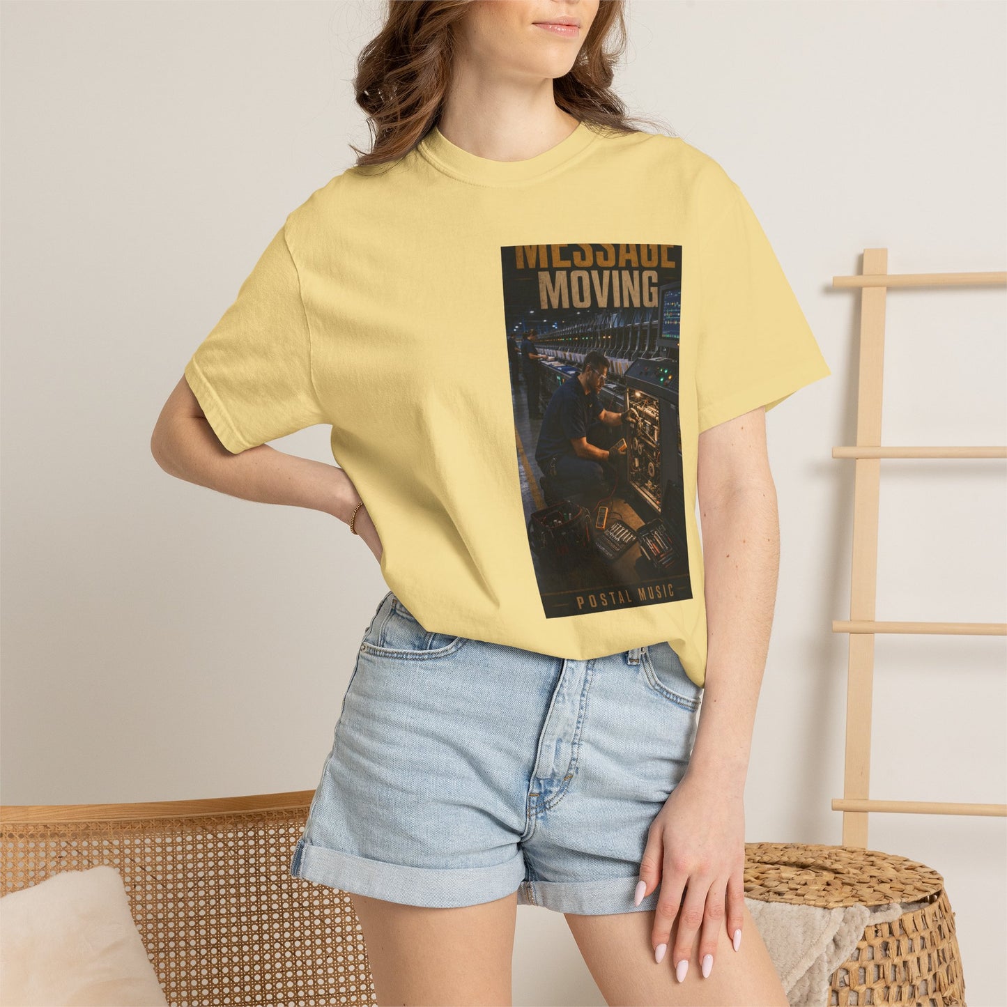Postal Music — Keep the Message Moving — Garment-Dyed T-Shirt