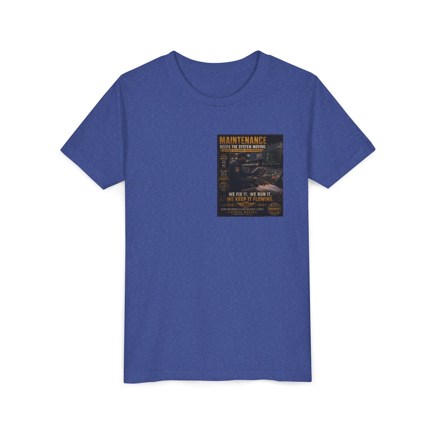 Postal Music — Maintenance Keeps the System Moving — Youth T-Shirt