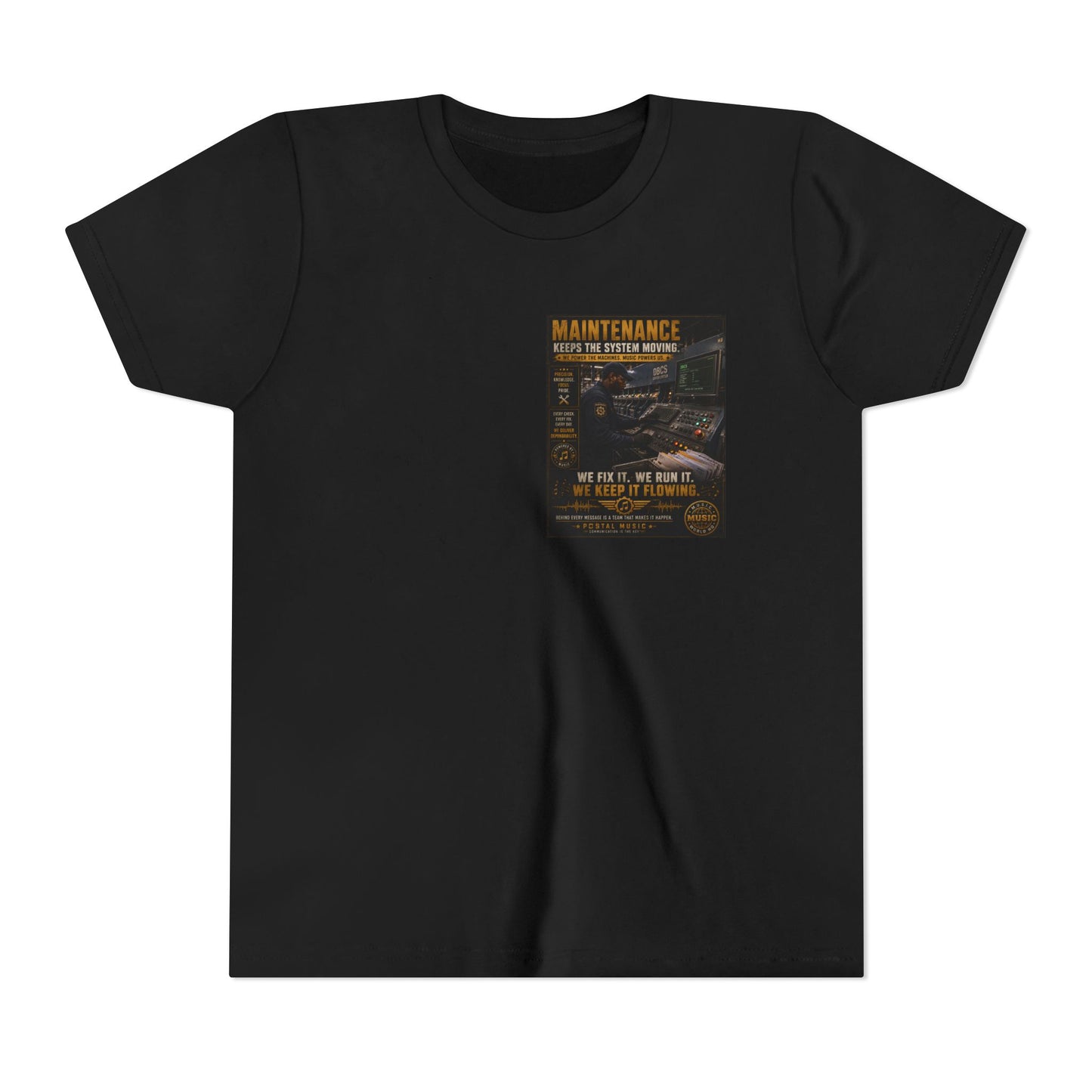 Postal Music — Maintenance Keeps the System Moving — Youth T-Shirt